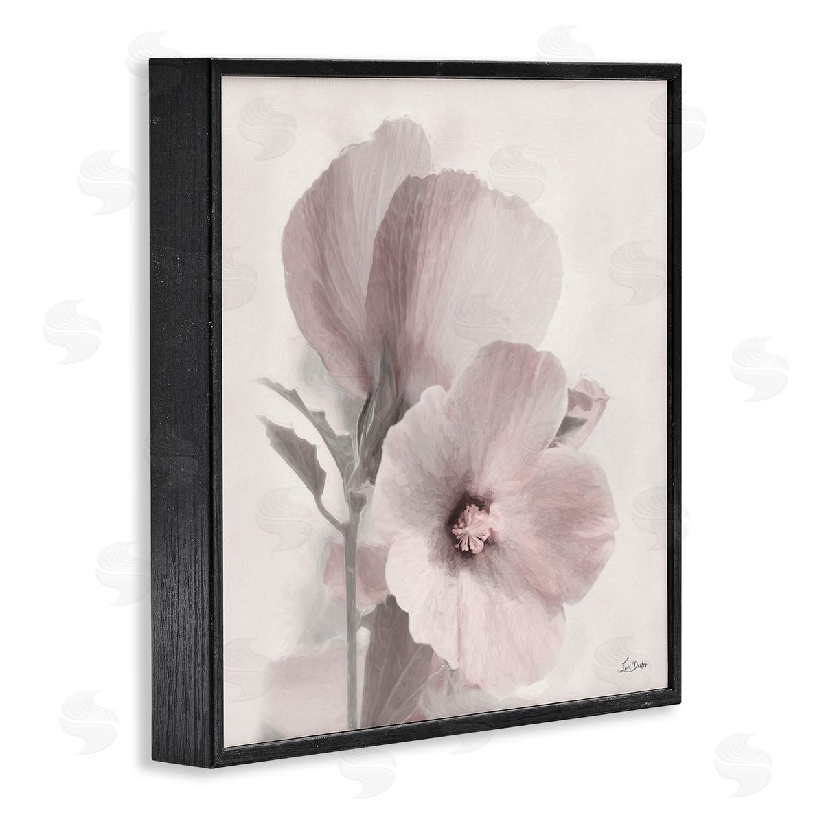 Vintage Apple Blossom Black Frame Print Wall Art, Home Decor by Lori Deiter