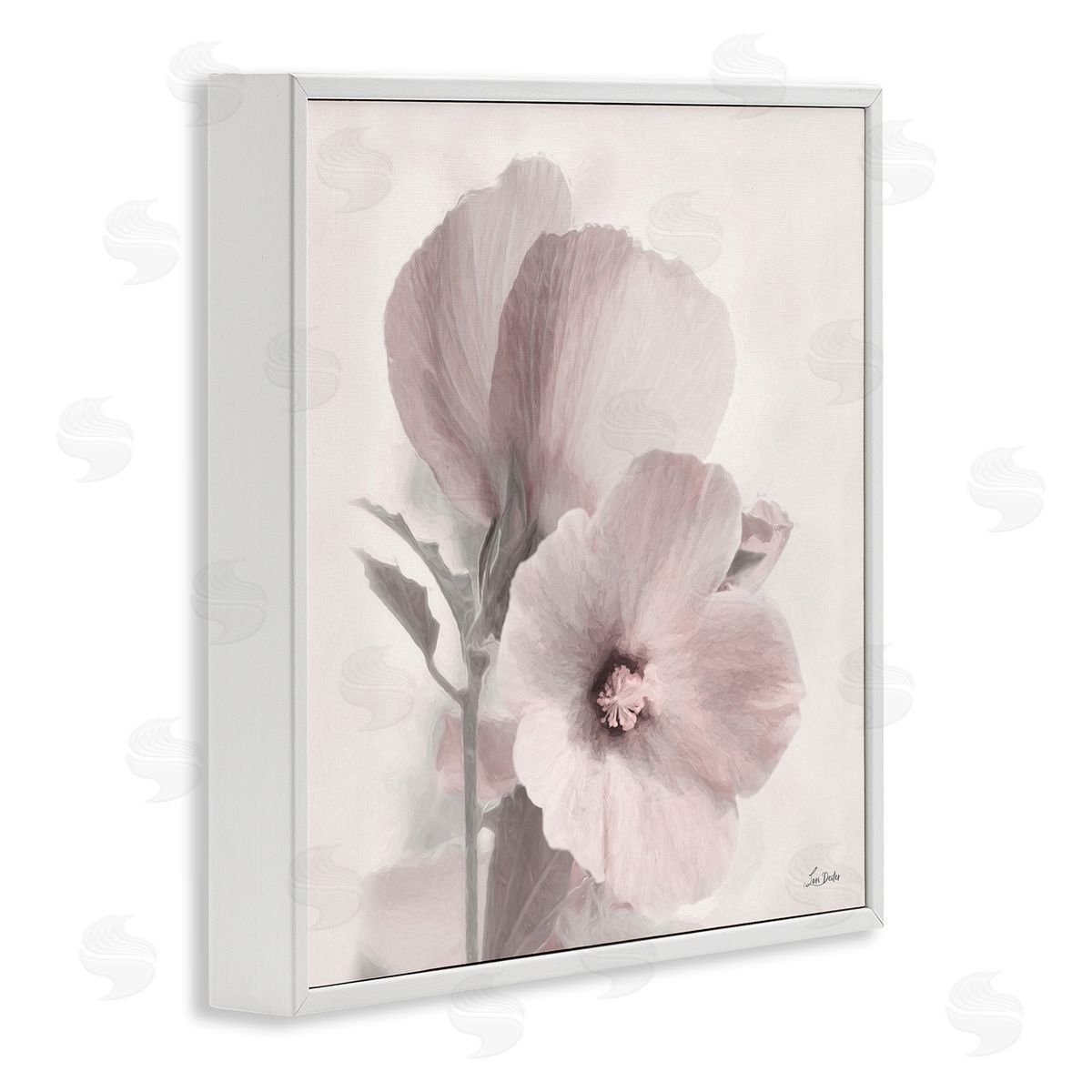 Vintage Apple Blossom White Frame Print Wall Art, Home Decor by Lori Deiter