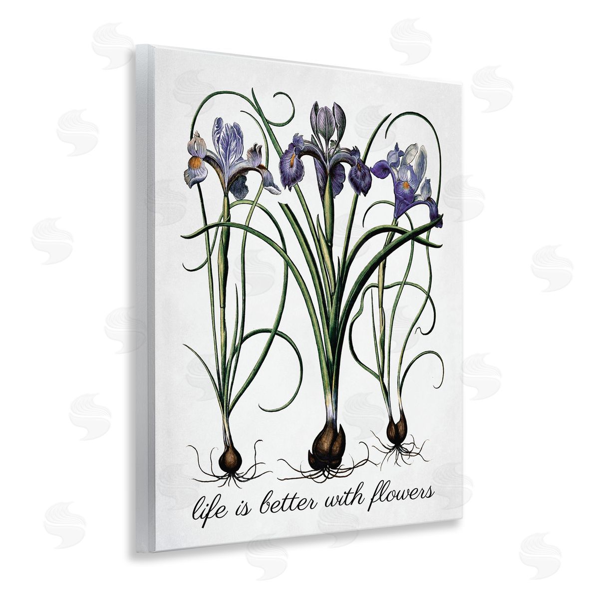 Better With Flowers Wood Plaque Wall Art, Home Decor by Lettered and Lined