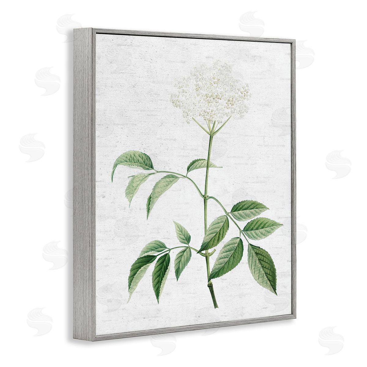Subtle Neutral Flower Grey Frame Print Wall Art, Home Decor by Lettered and Lined
