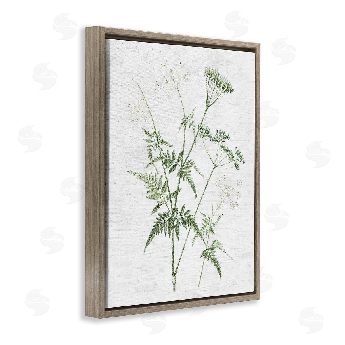 Soft Blooming Bud Brown Floating Frame Canvas Wall Art, Home Decor by Lettered and Lined