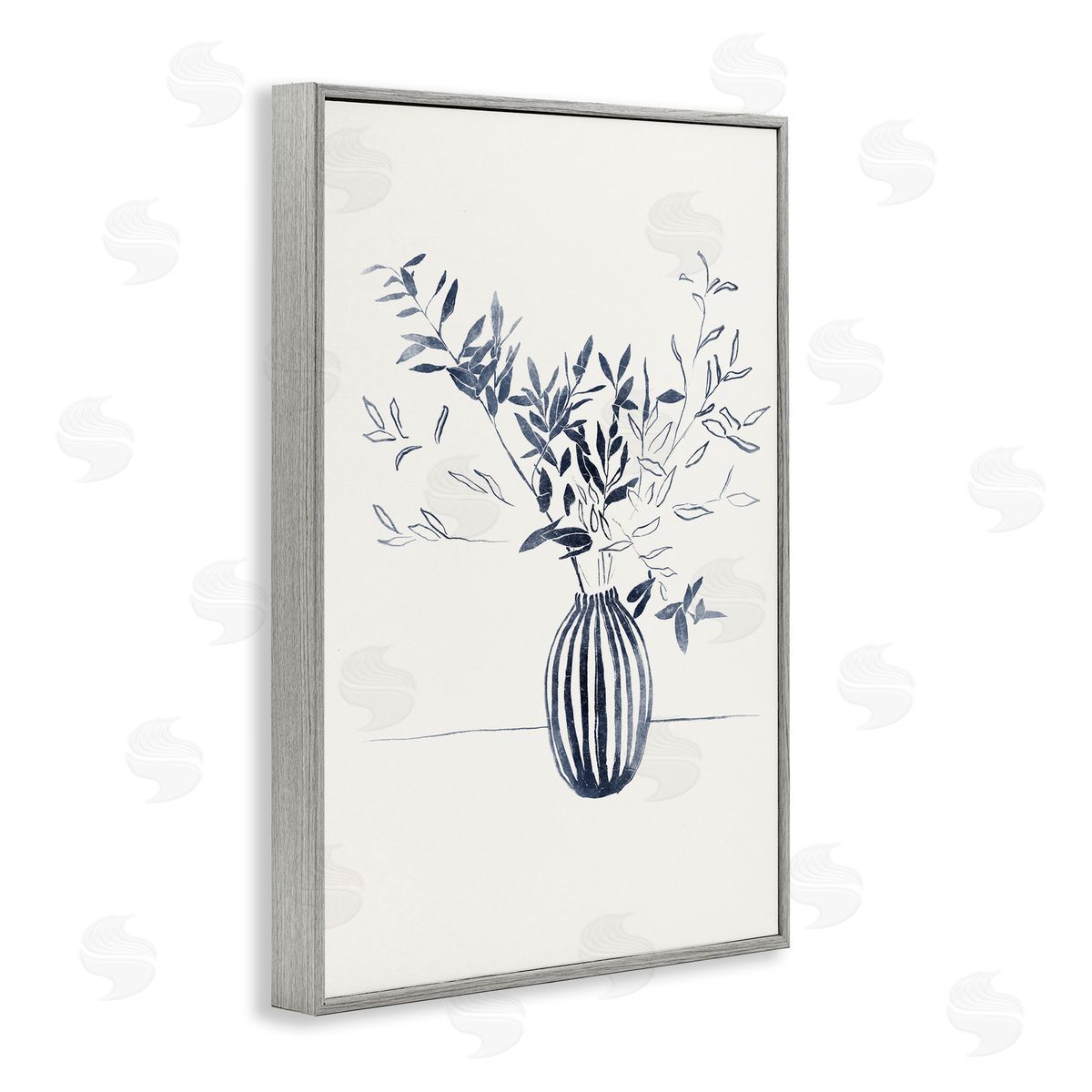 Minimal Bud Vase Grey Frame Print Wall Art, Home Decor by Yuyu Pont