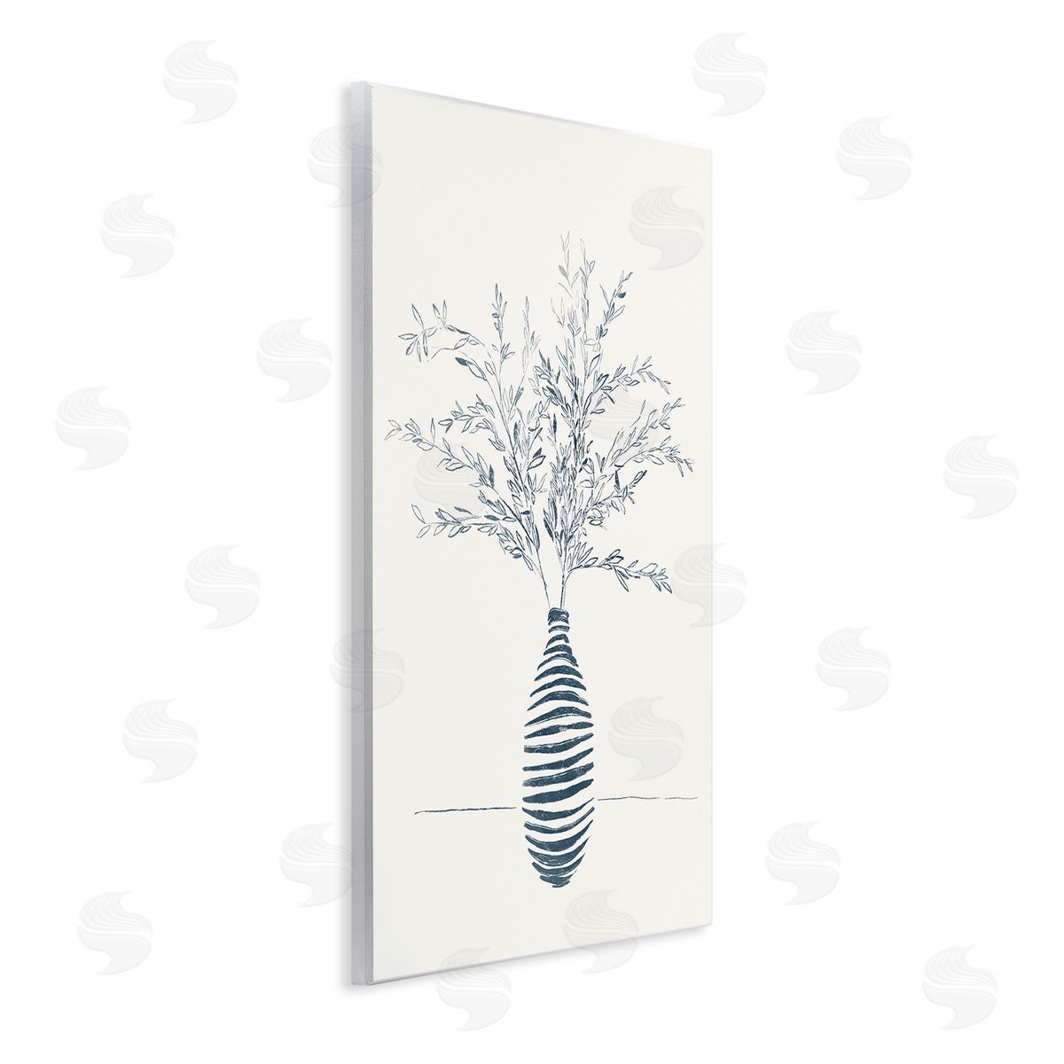 Minimal Herb Vase Wood Plaque Wall Art, Home Decor by Yuyu Pont