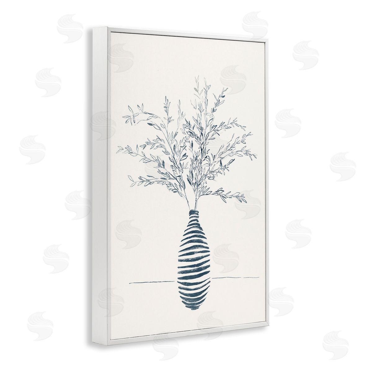 Minimal Herb Vase White Frame Print Wall Art, Home Decor by Yuyu Pont