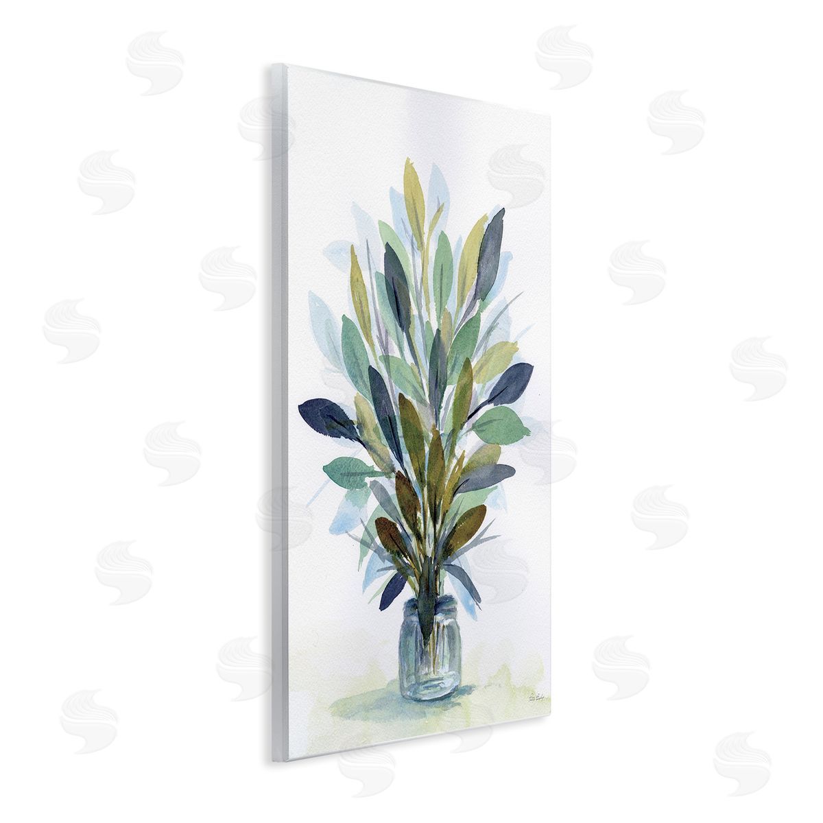 Rustic Leaves Jar Wood Plaque Wall Art, Home Decor by Patti Bishop