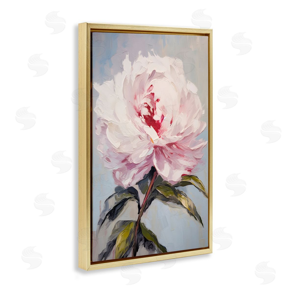 Pale Pink Rose Gold Floating Frame Canvas Wall Art, Home Decor by Petals Prints Design
