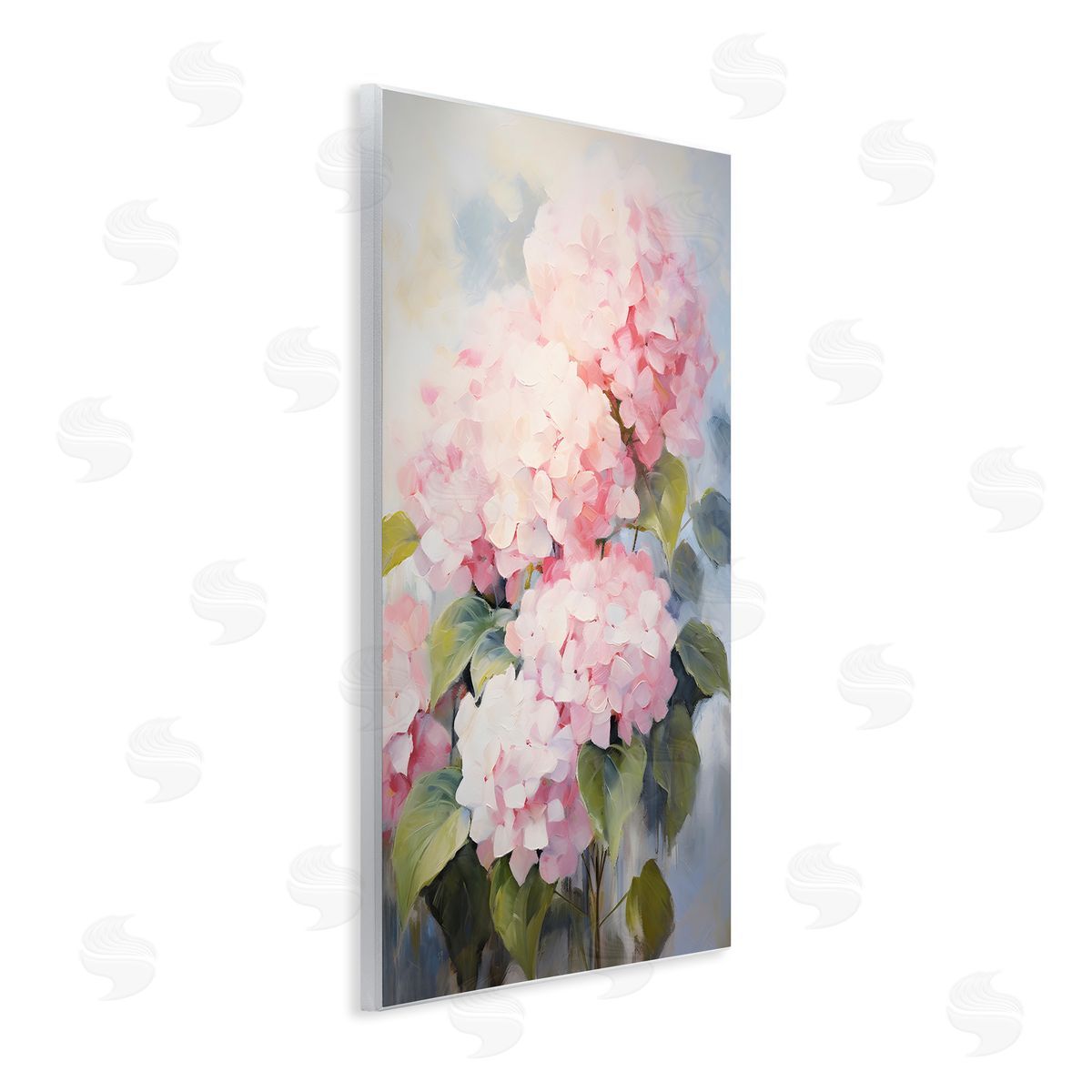 Pale Pink Hydrangea Wood Plaque Wall Art, Home Decor by Petals Prints Design