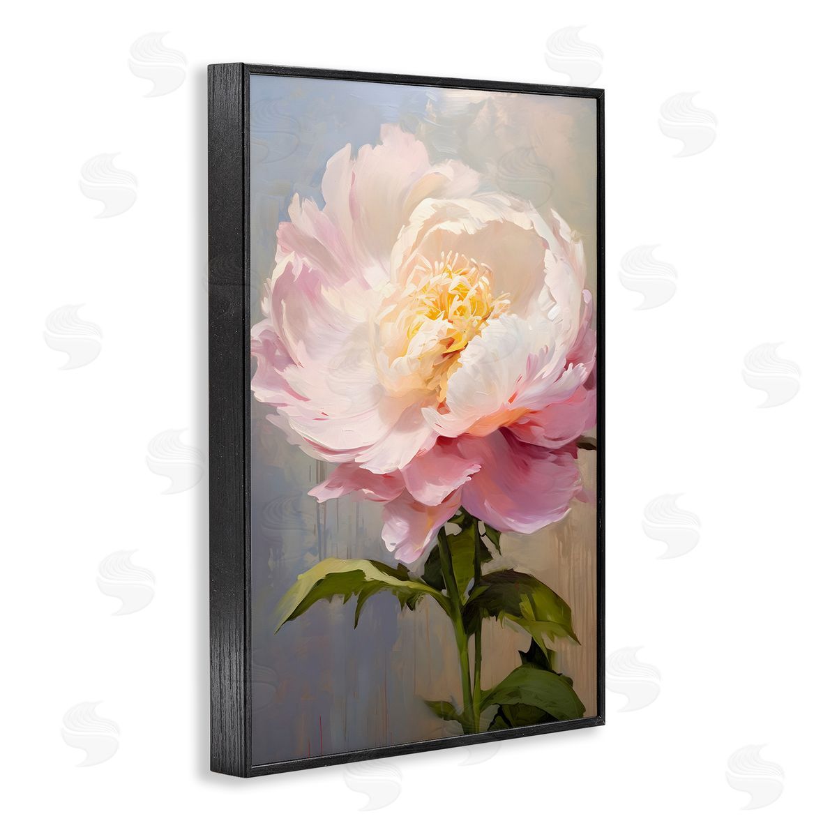 Pink Rose in Bloom Black Frame Print Wall Art, Home Decor by Petals Prints Design
