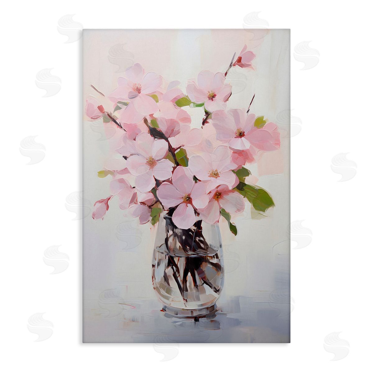 Rosy Flower Vase Canvas Wall Art, Home Decor by Petals Prints Design