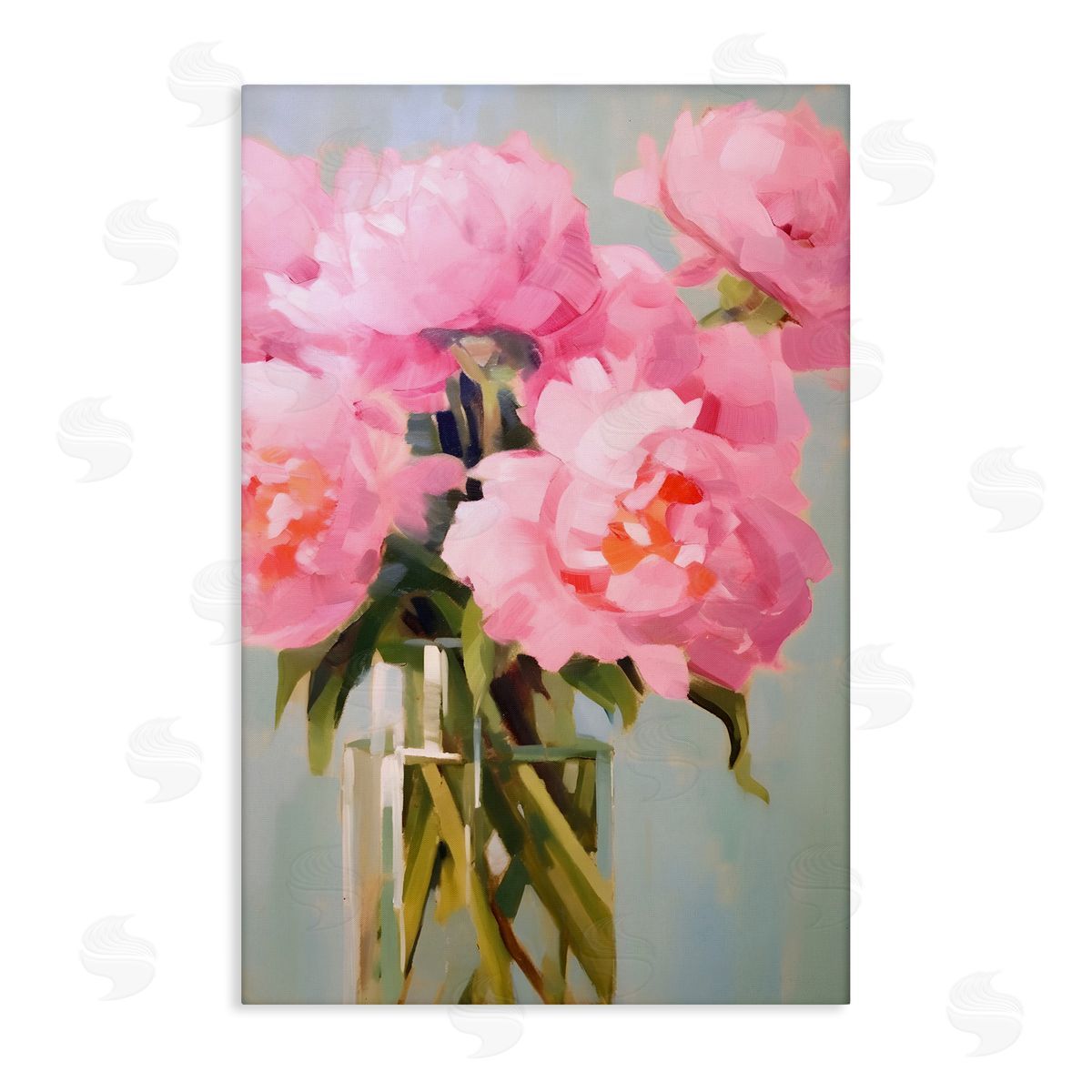 Blush Pink Roses Canvas Wall Art, Home Decor by Petals Prints Design