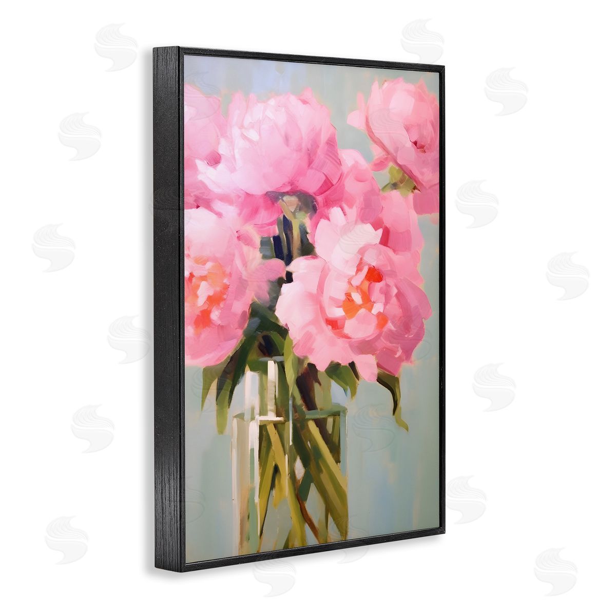 Blush Pink Roses Black Frame Print Wall Art, Home Decor by Petals Prints Design