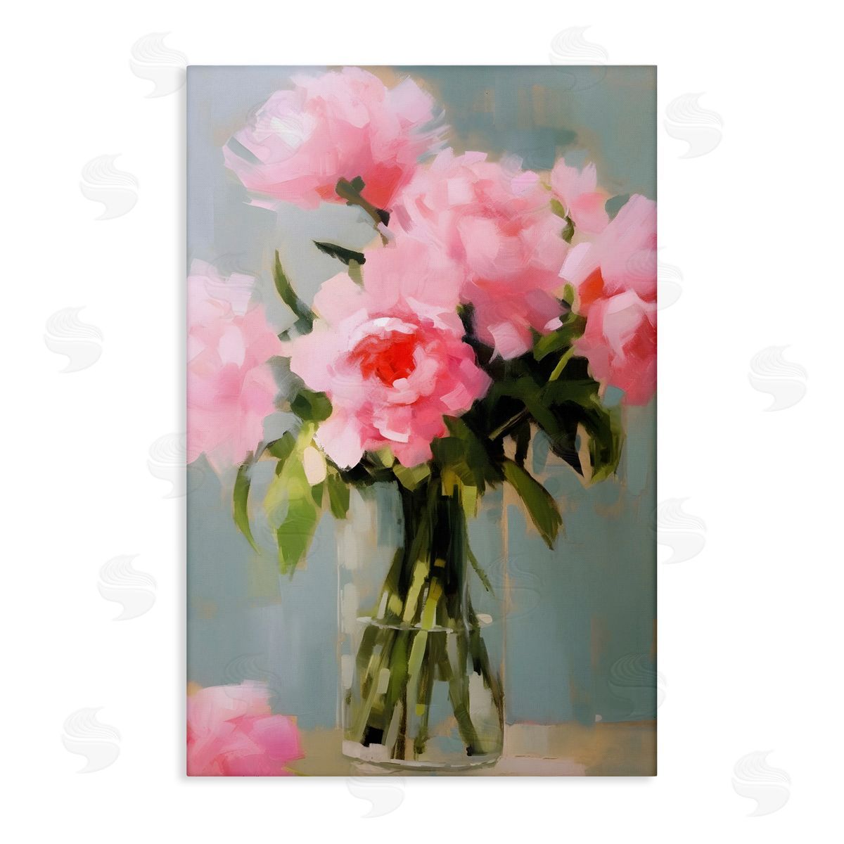 Confetti Roses Bouquet Canvas Wall Art, Home Decor by Petals Prints Design