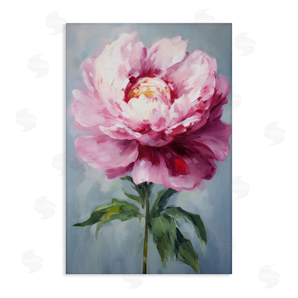 Pale Pink Floral Canvas Wall Art, Home Decor by Petals Prints Design