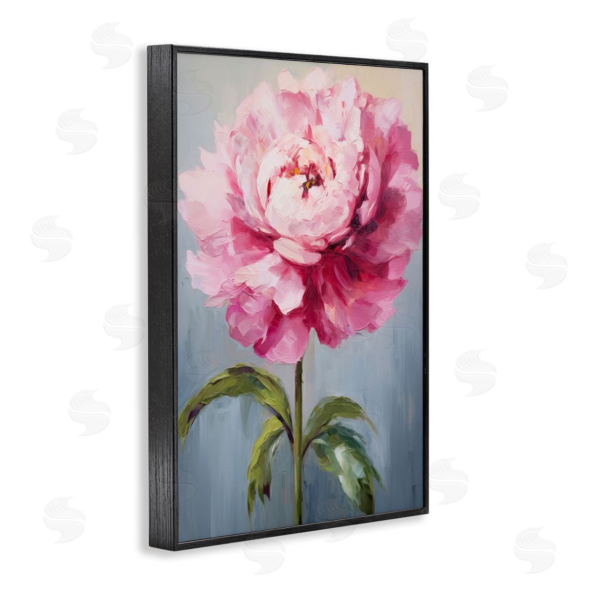 Blush Pink Carnation Black Frame Print Wall Art, Home Decor by Petals Prints Design