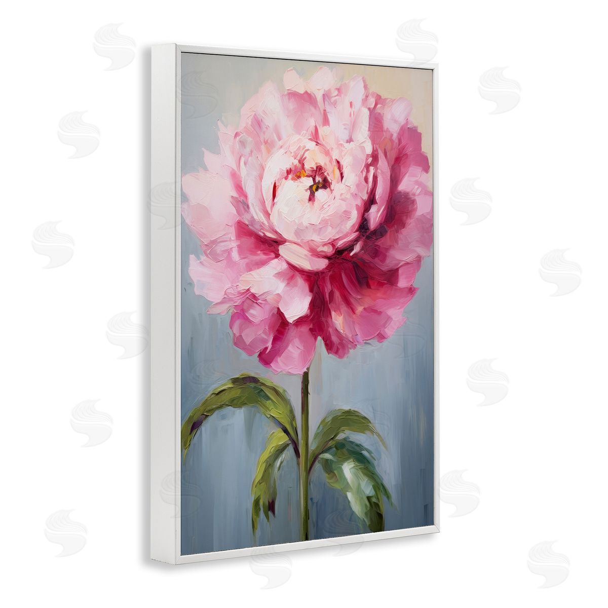 Blush Pink Carnation White Frame Print Wall Art, Home Decor by Petals Prints Design