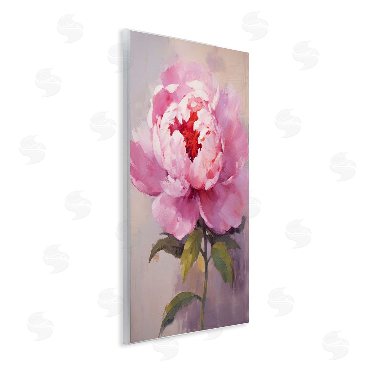 Blush Pink Peony Wood Plaque Wall Art, Home Decor by Petals Prints Design