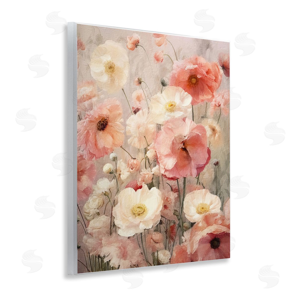 Blush Floral Pattern Wood Plaque Wall Art, Home Decor by RileyB