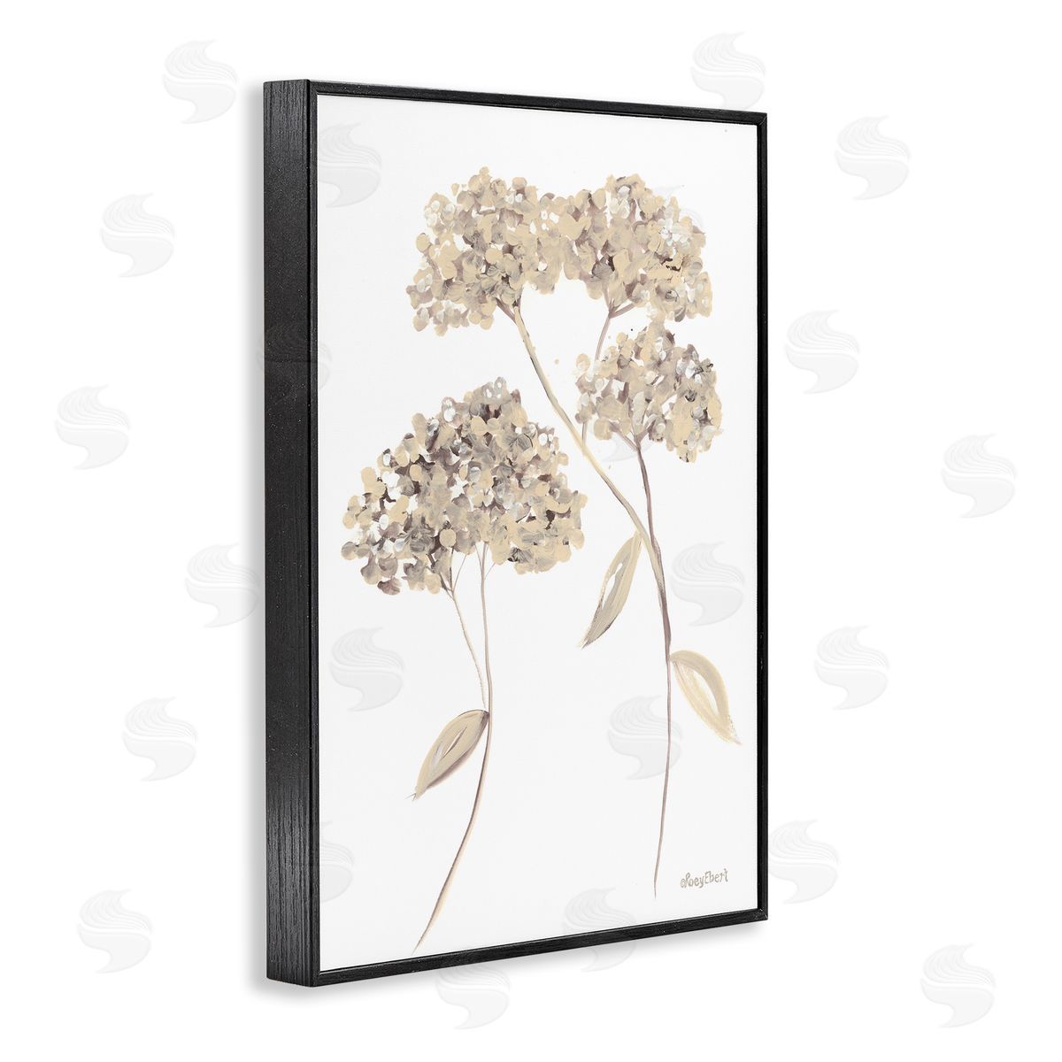 Soft Geranium Florets Black Frame Print Wall Art, Home Decor by Roy Ebert