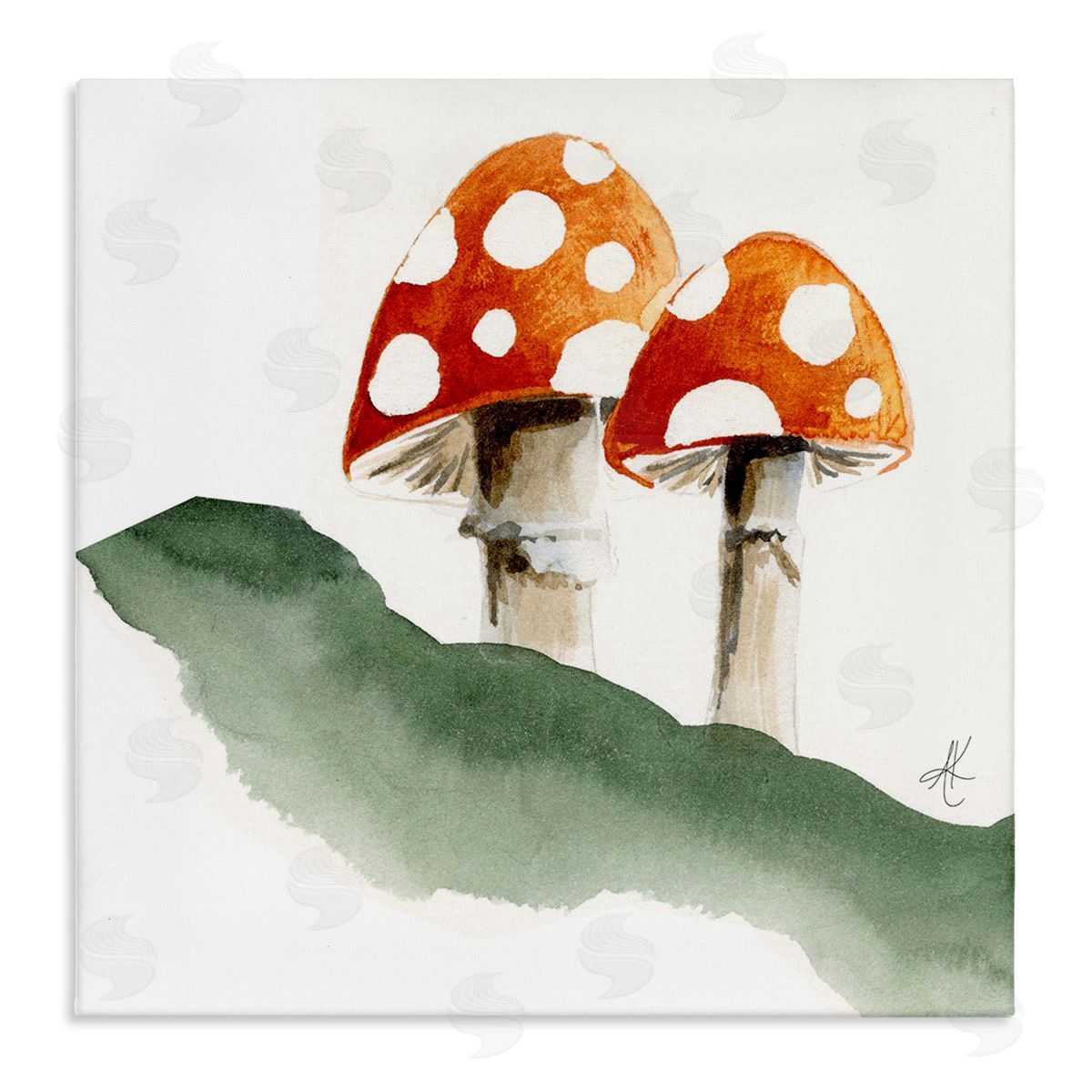 Alexandria Gilbert Kincaid Spotted Red Mushrooms Canvas Wall Art Print