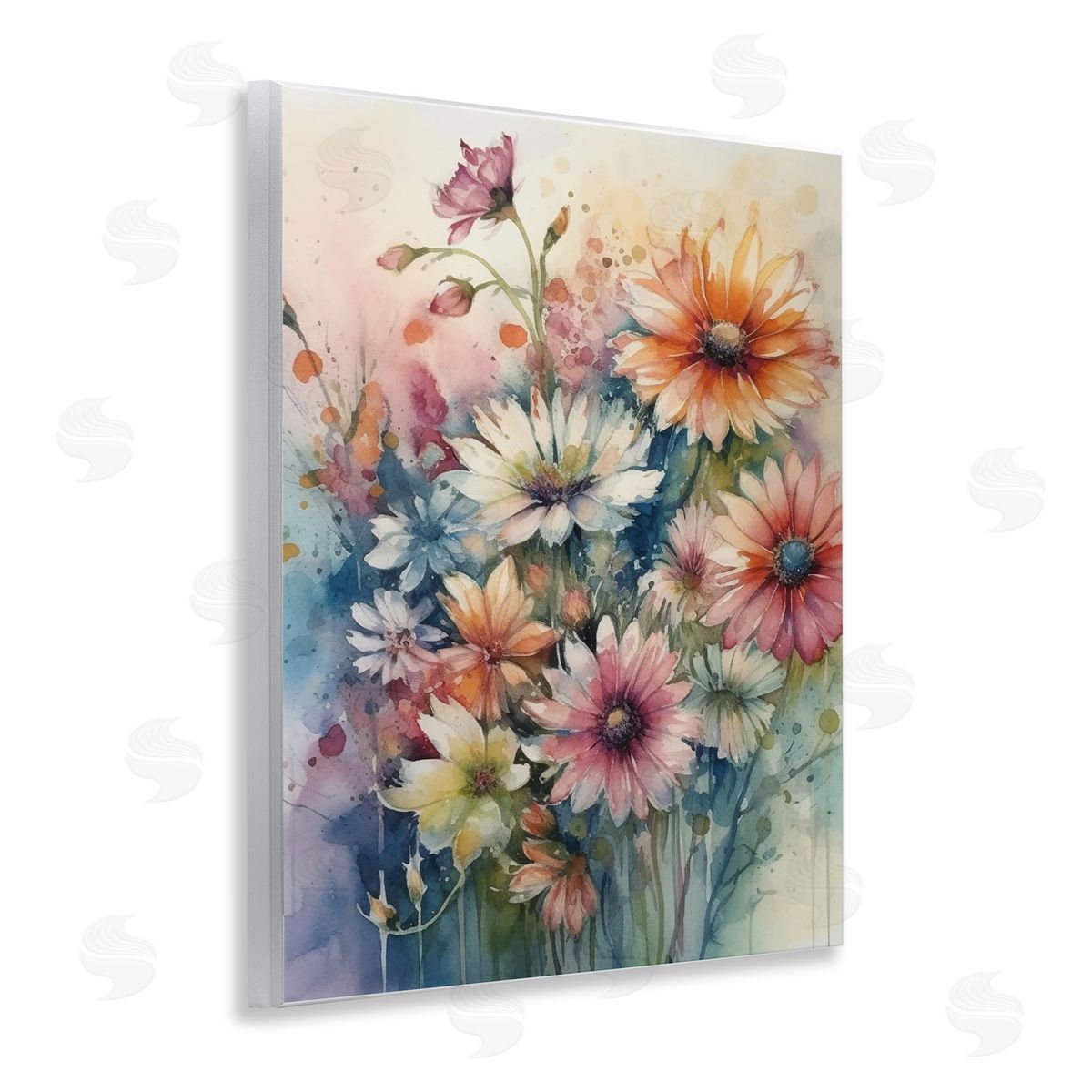 Ryley Gray Wild Bright Daisies Wooden Wall Plaque Art Print