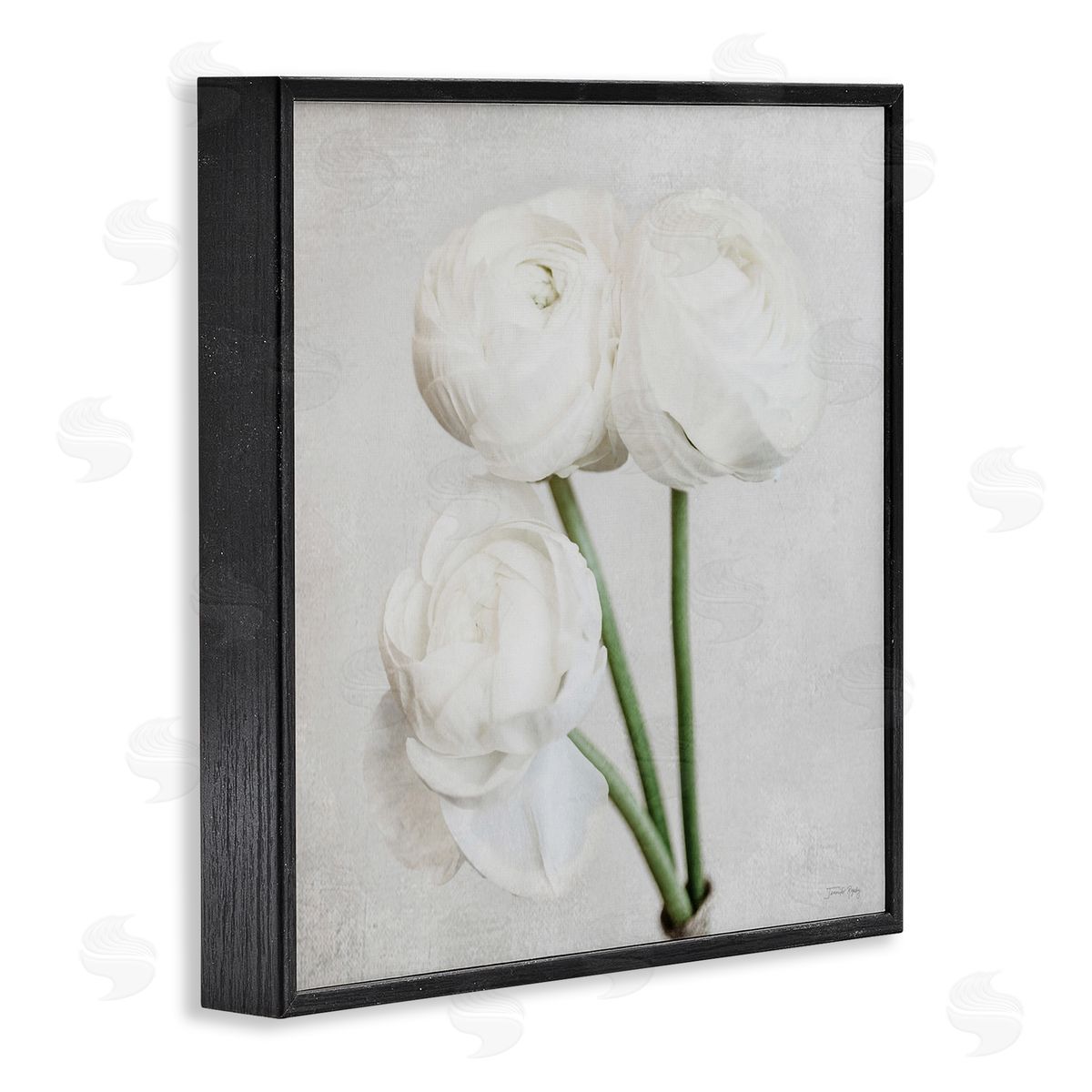 Charming Peony Trio Black Frame Print Wall Art, Home Decor by Jennifer Rigsby