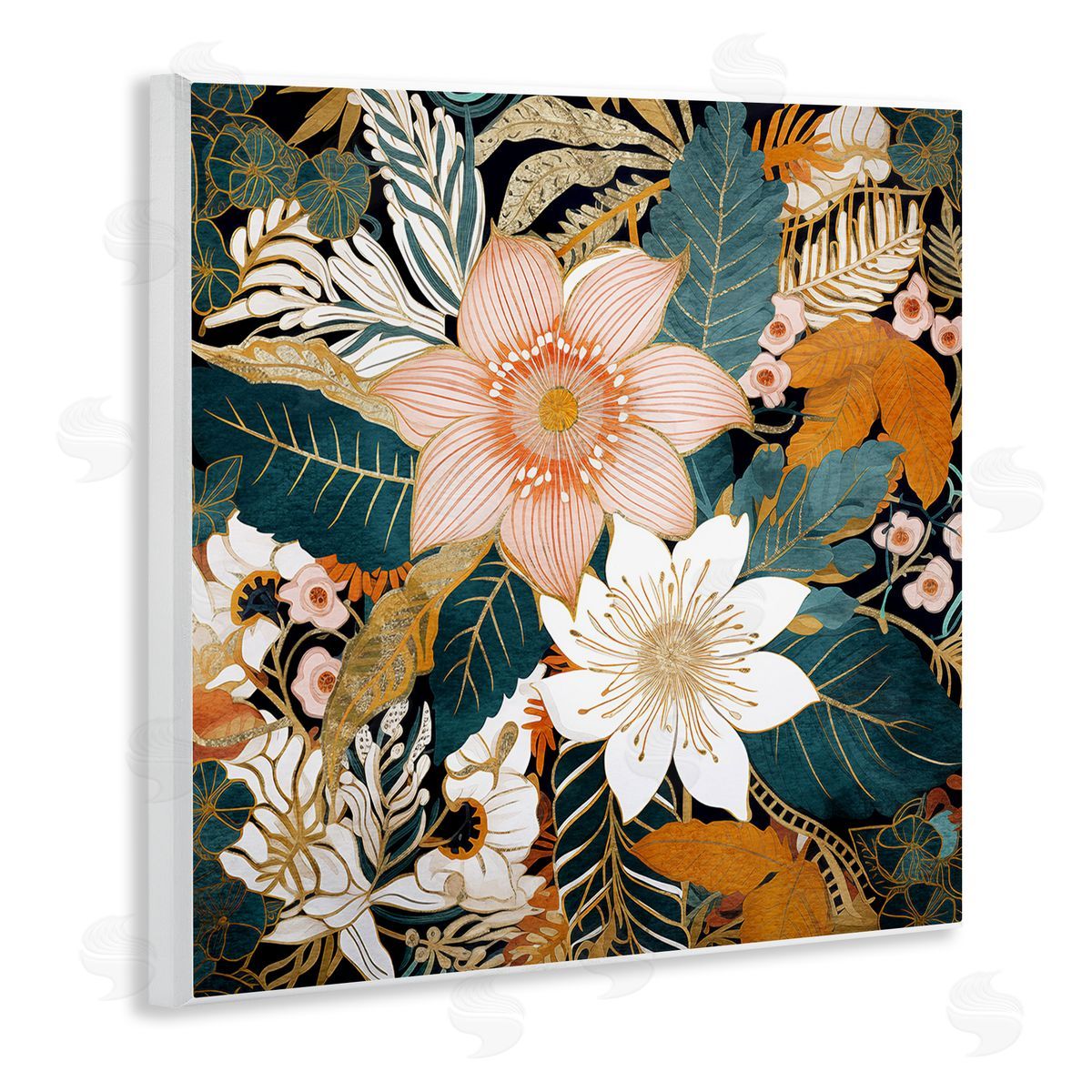 Boho Flower Pattern Wood Plaque Wall Art, Home Decor by Sasha
