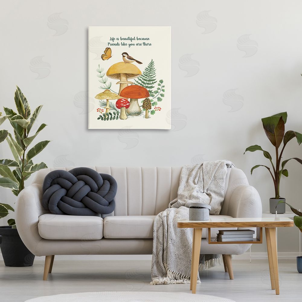 Sharon Lee Vintage Life Is Beautiful Canvas Wall Art Print in Room