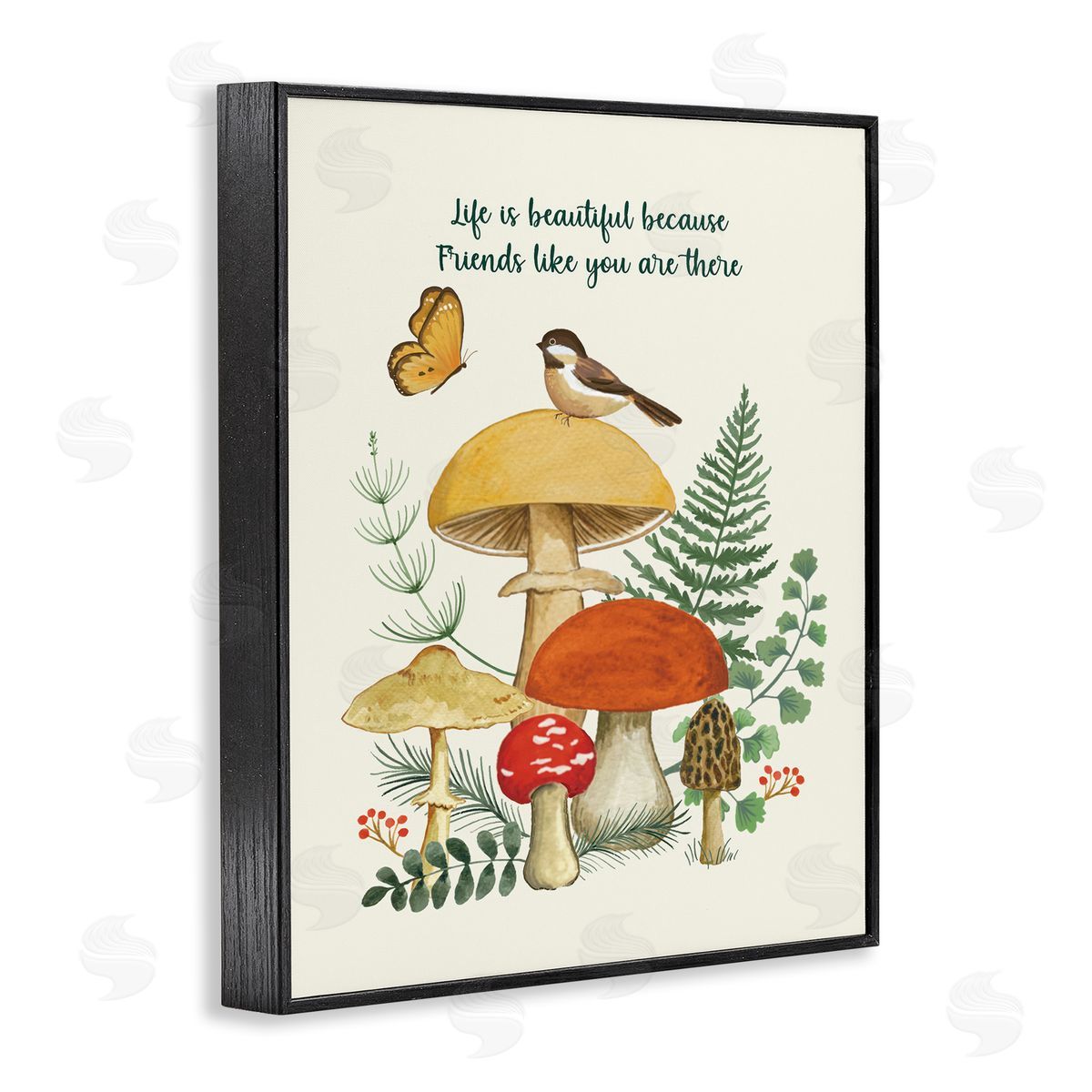 Sharon Lee Vintage Life Is Beautiful Black Framed Giclee Wall Art Print