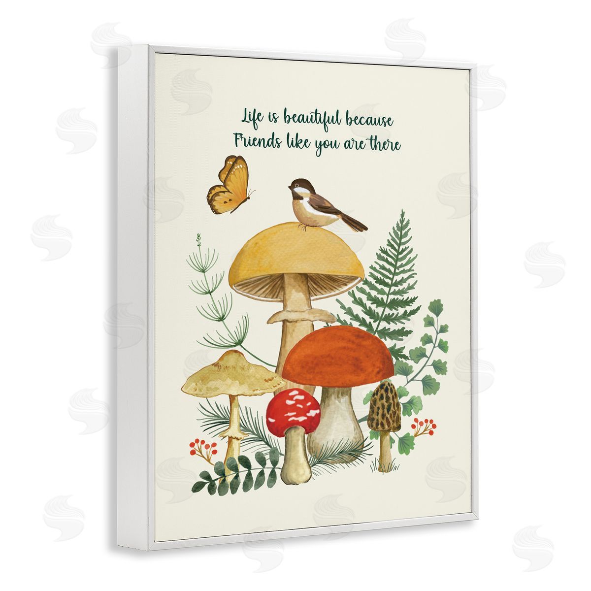 Sharon Lee Vintage Life Is Beautiful White Framed Giclee Wall Art Print