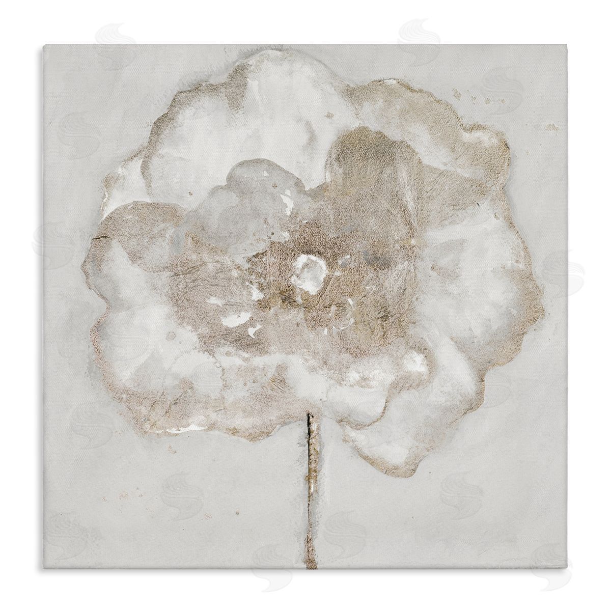 Gilded Flower Blossoms Canvas Wall Art, Home Decor by Patricia Pinto