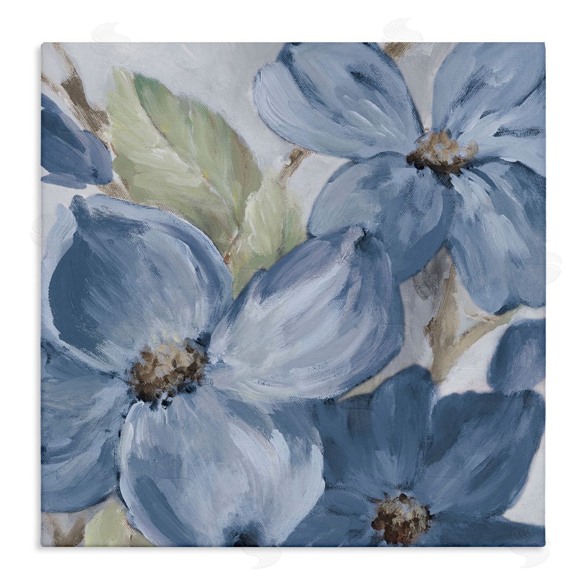 Silent Blue Bloom Canvas Wall Art, Home Decor by Lanie Loreth