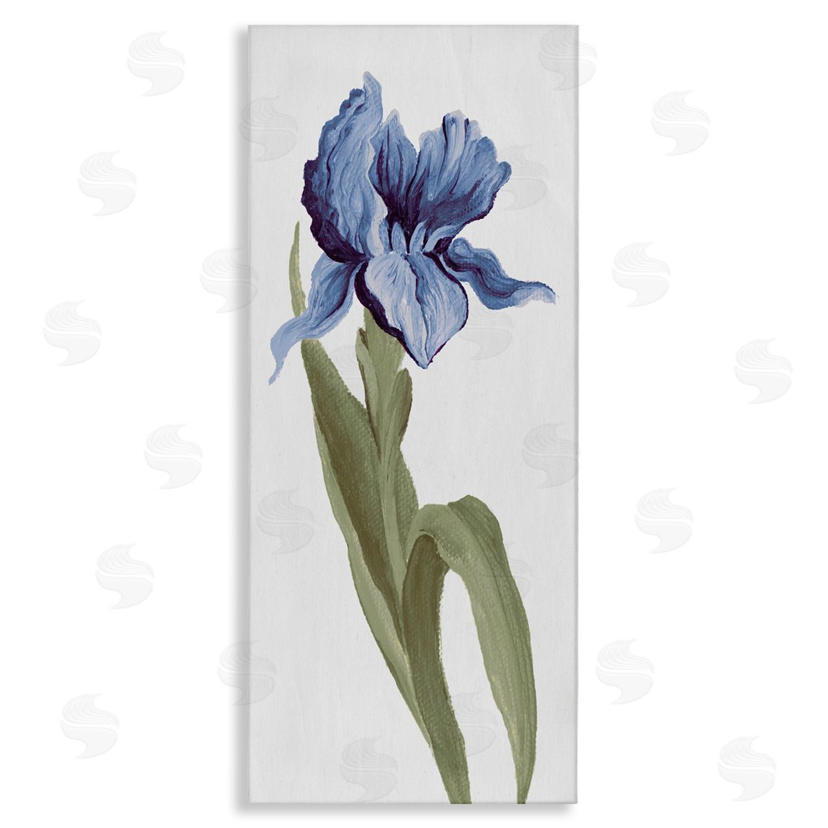 Blooming Blue Iris Canvas Wall Art, Home Decor by Elizabeth Medley