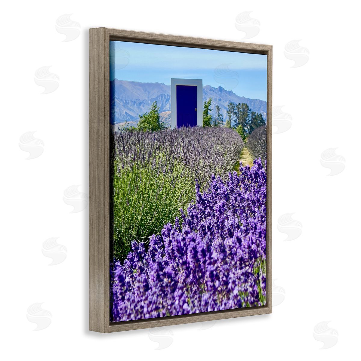 Surreal Doorway Landscape Brown Floating Frame Canvas Wall Art, Home Decor by Kali Wilson