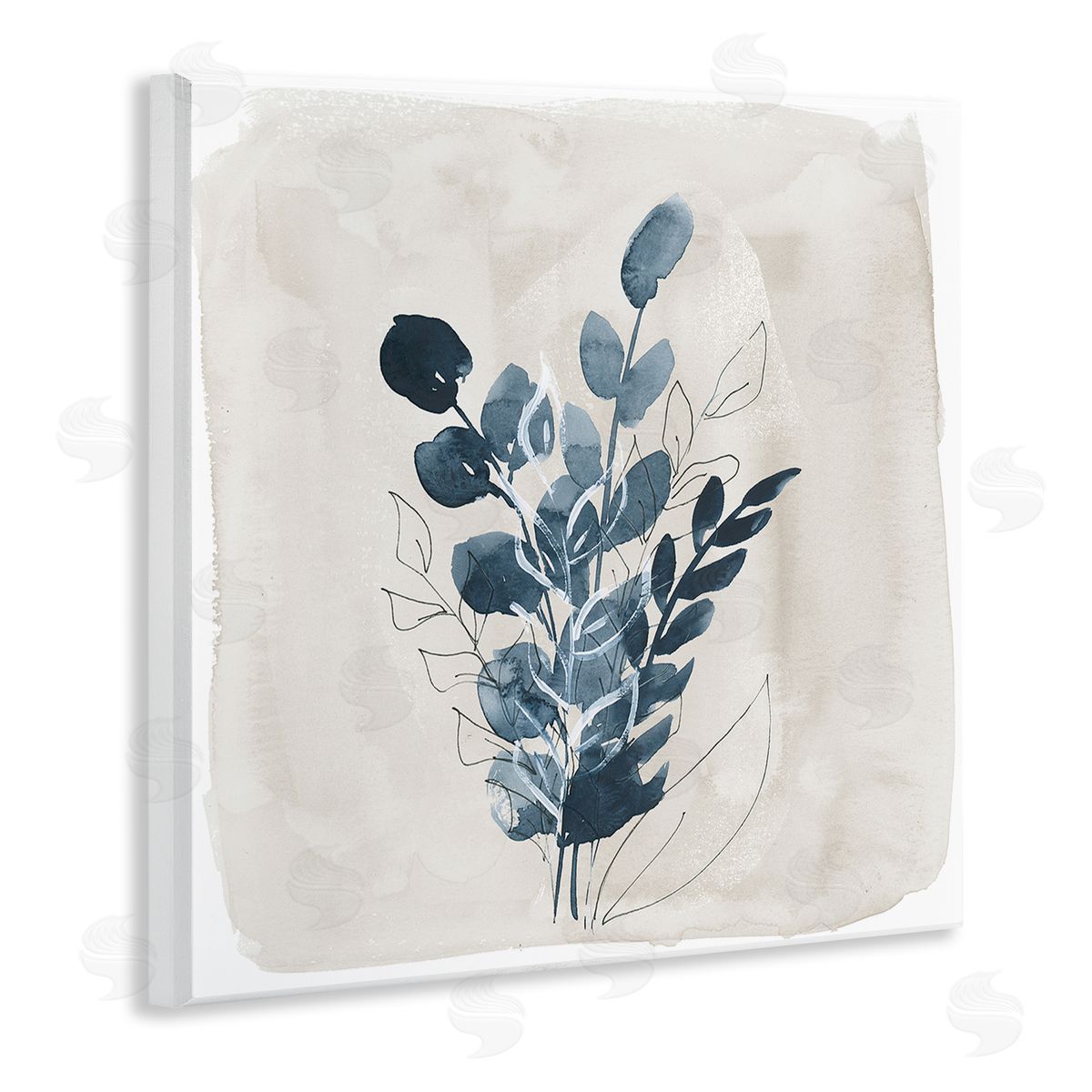 Lucille Price Summer Leaf Sprigs Wooden Wall Plaque Art Print