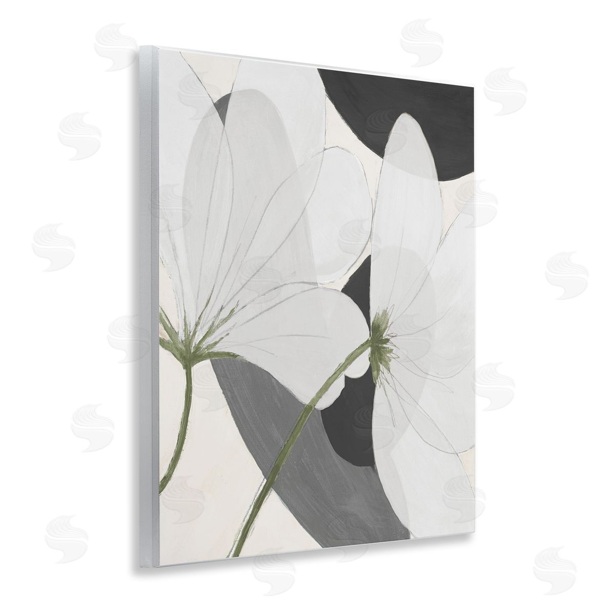 Abstract Retro Florals Wood Plaque Wall Art, Home Decor by Patricia Pinto