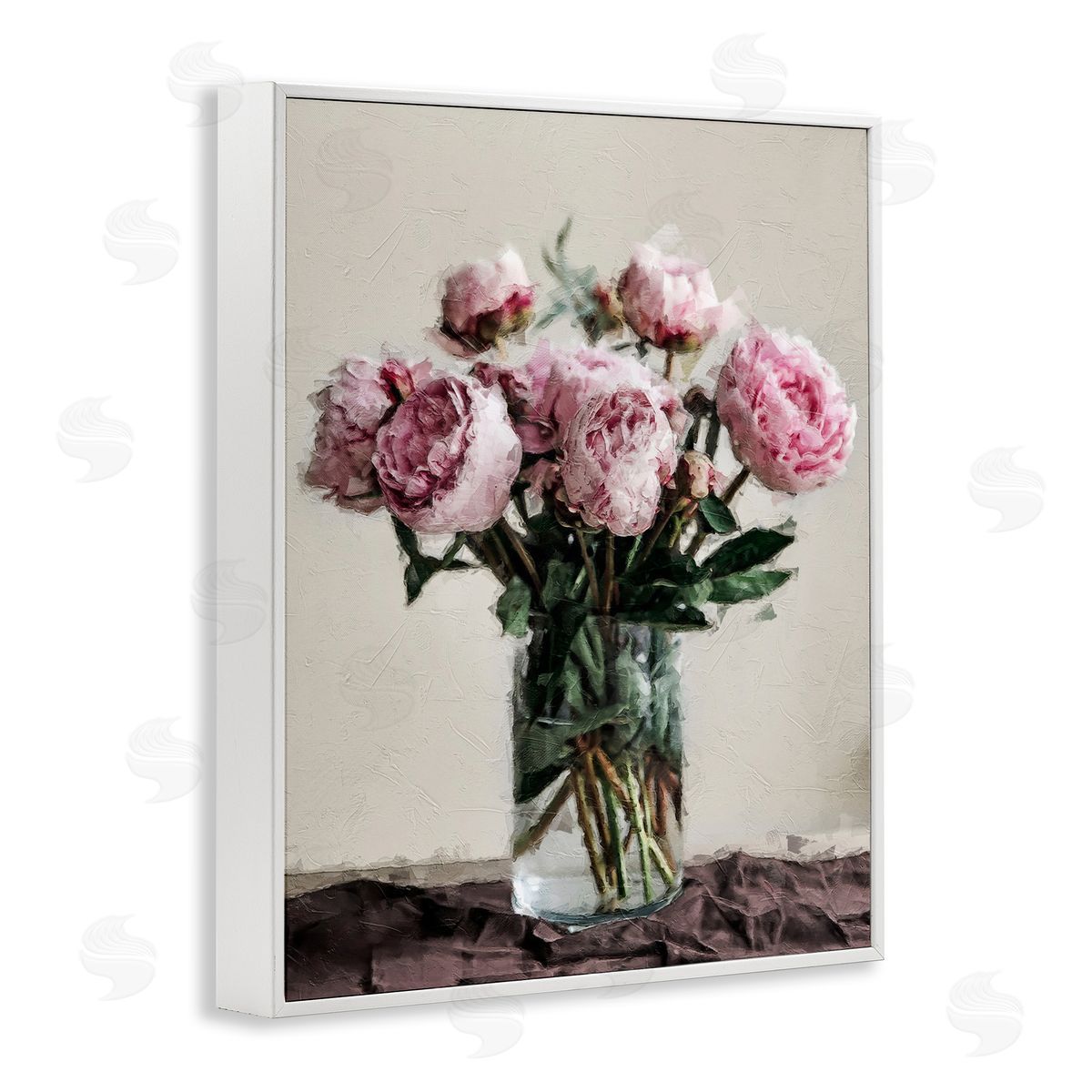 Jar Of Roses White Frame Print Wall Art, Home Decor by Sundance Group, LLC.