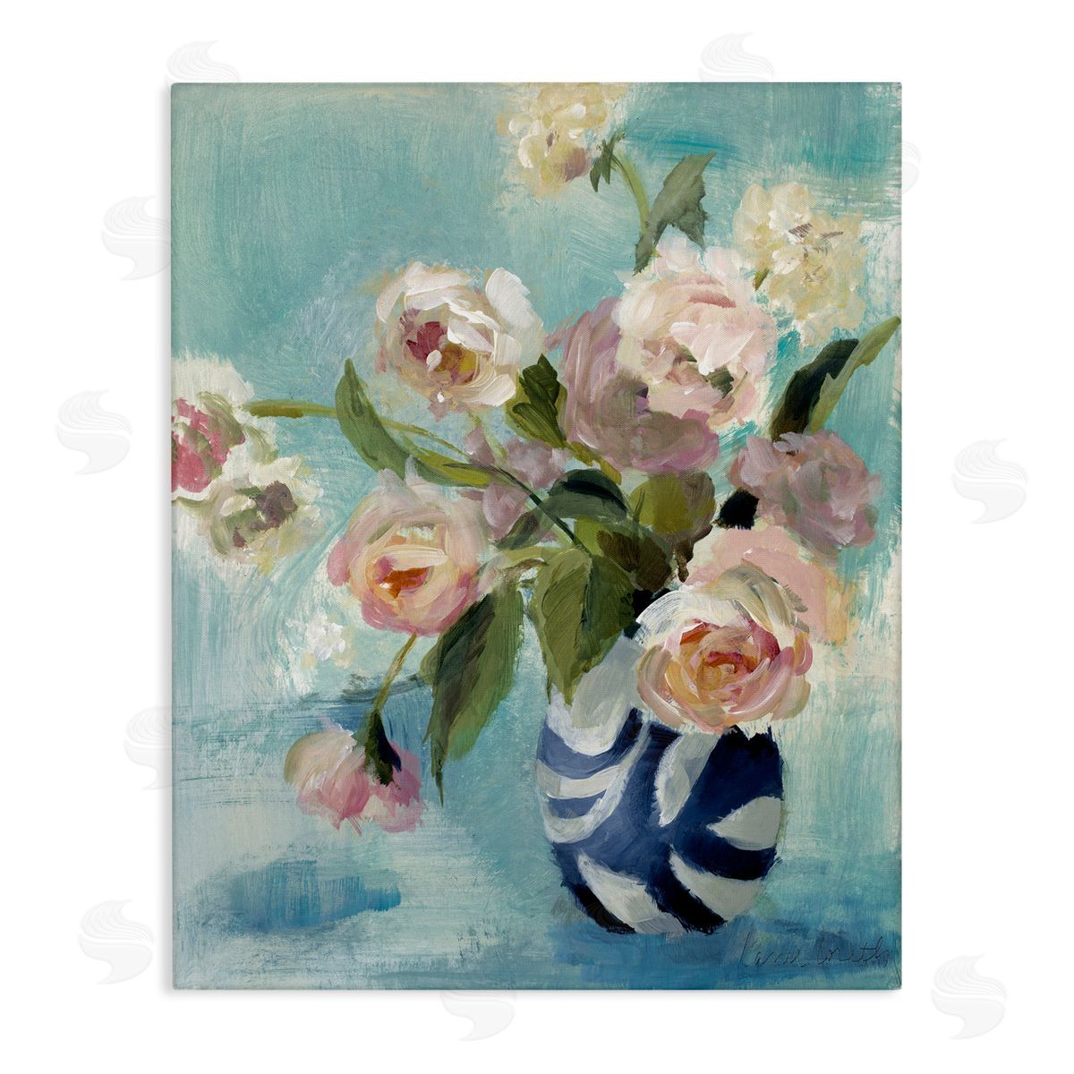 Carefree Rose Blooms Canvas Wall Art, Home Decor by Lanie Loreth