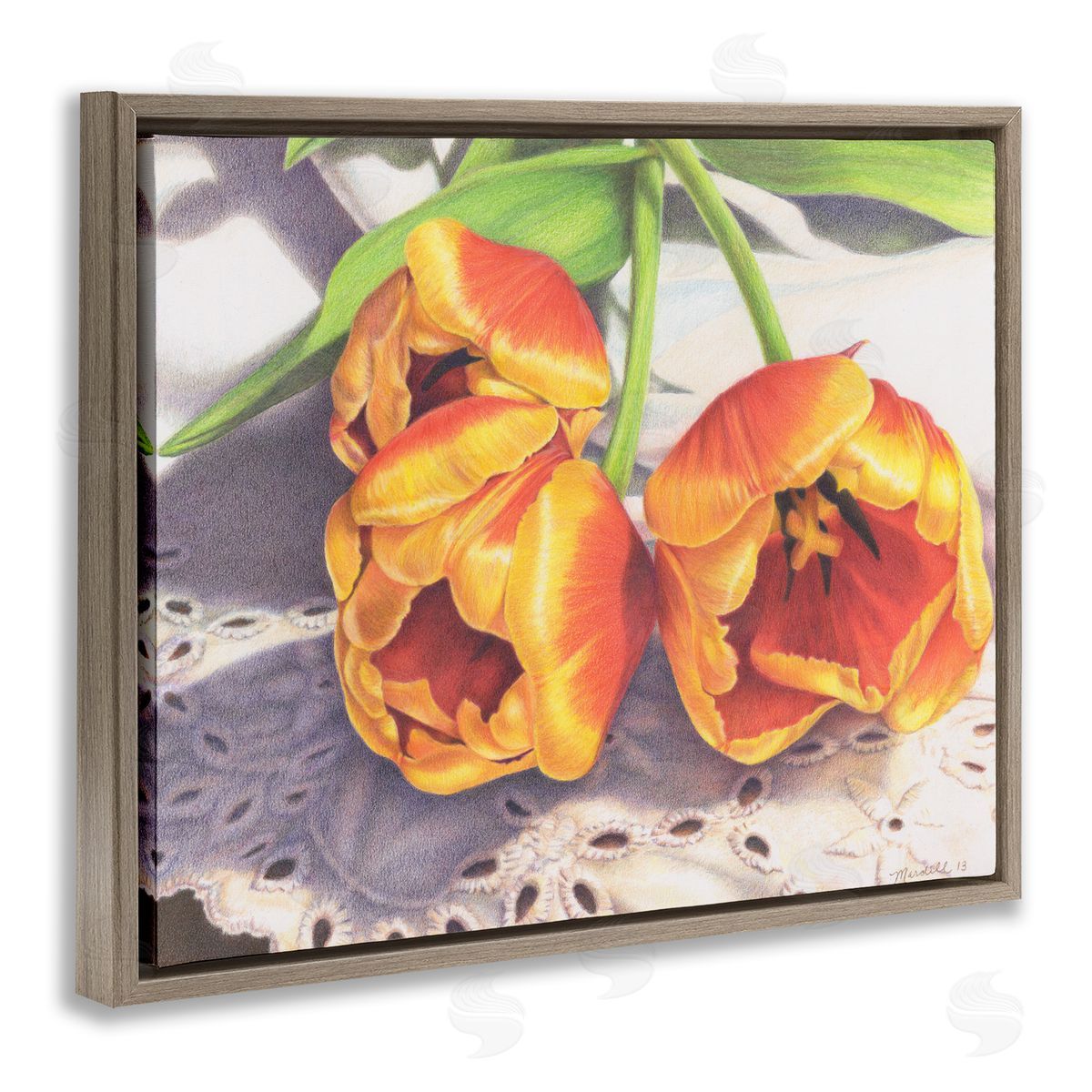 Three Of A Kind Brown Floating Frame Canvas Wall Art, Home Decor by Mardell Schuster