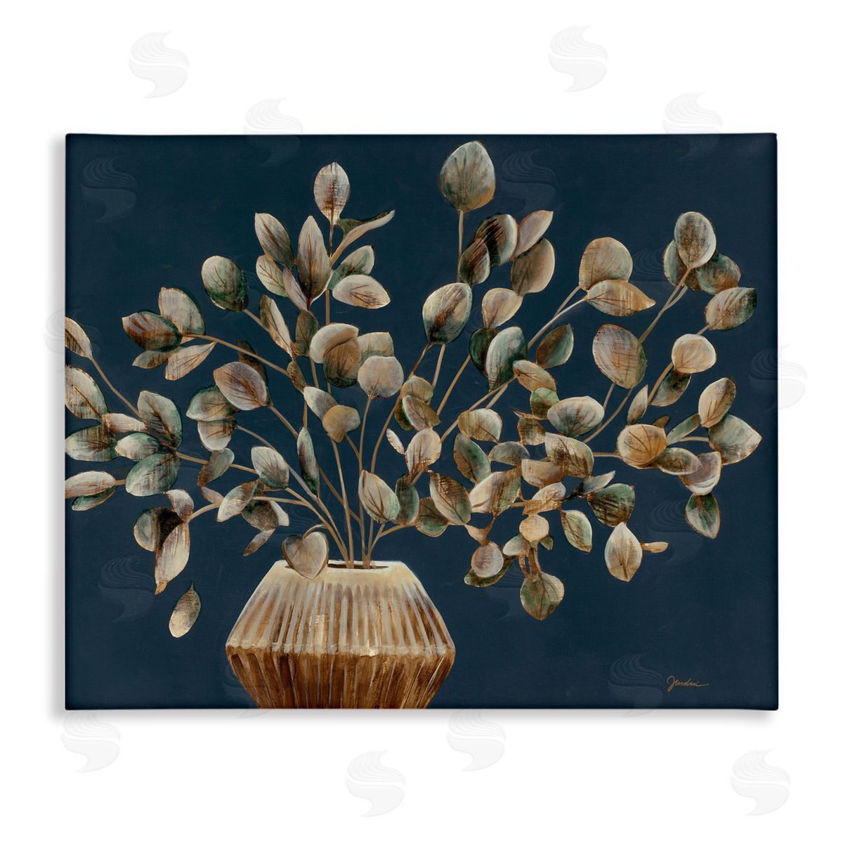 Rustic Eucalyptus Leaves Canvas Wall Art, Home Decor by Liz Jardine