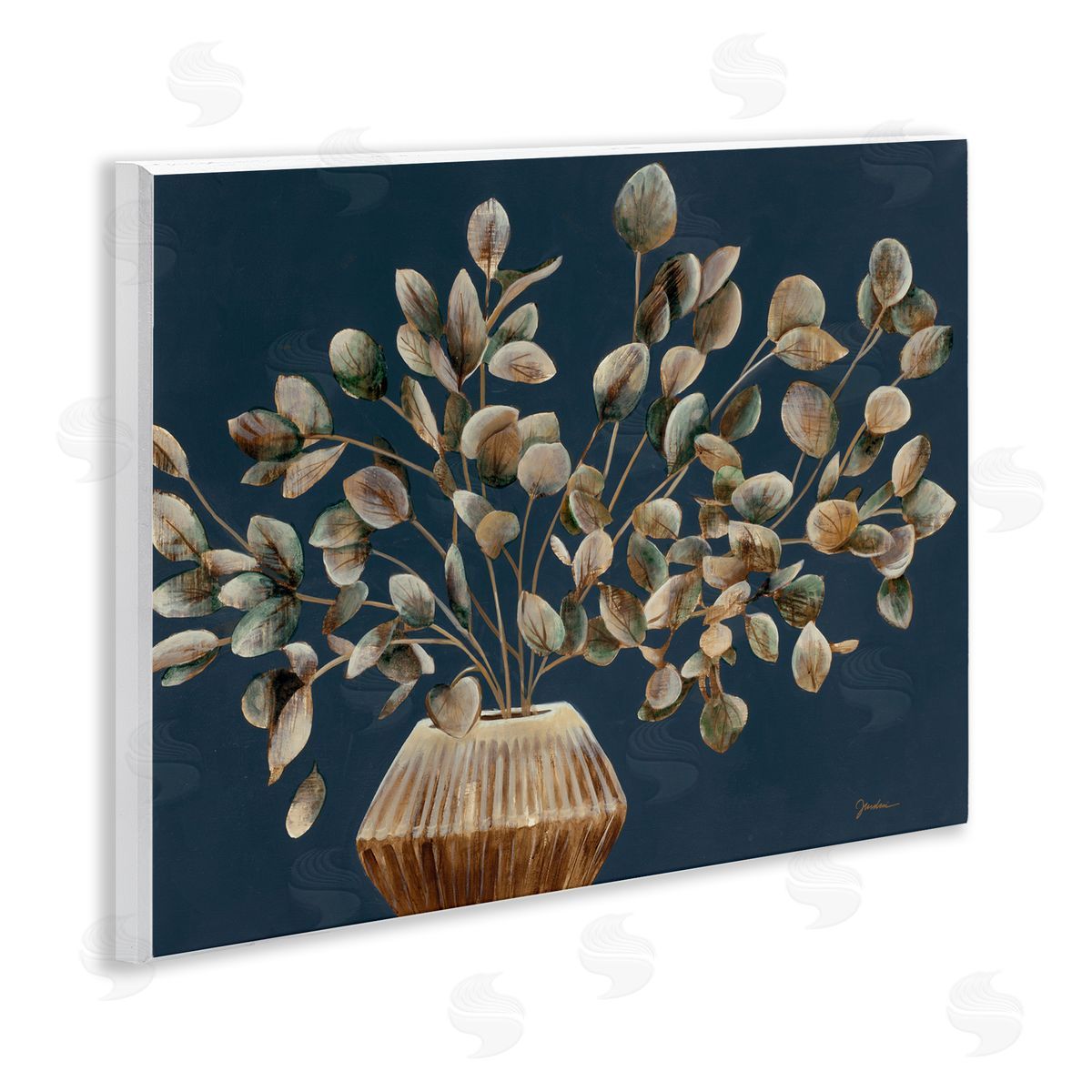 Rustic Eucalyptus Leaves Wood Plaque Wall Art, Home Decor by Liz Jardine