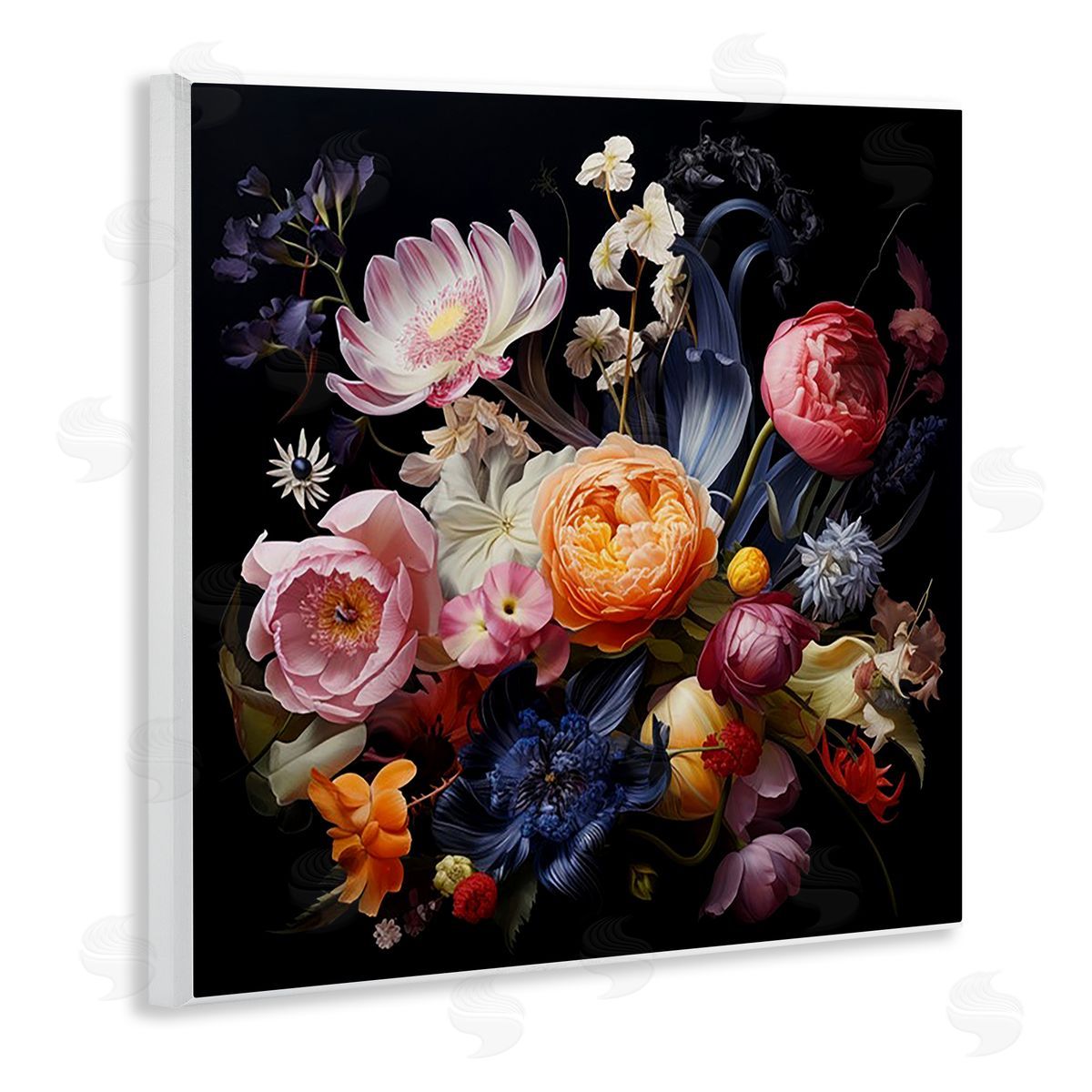 Lazar Studio Vintage Dark Bouquet Wooden Wall Plaque Art Print