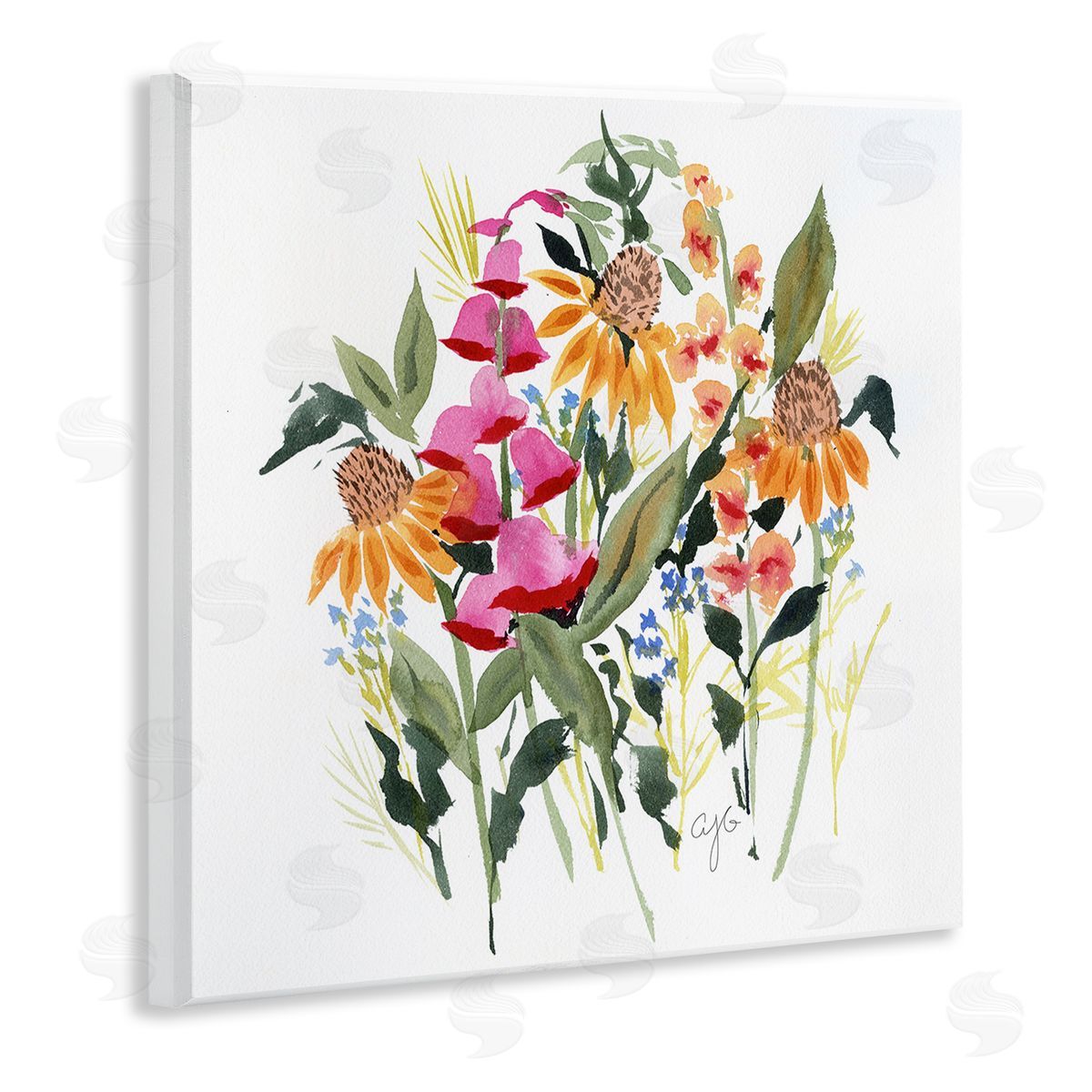 Abstract Varied Bouquet Wood Plaque Wall Art, Home Decor by Alexandria Gilbert Kincaid