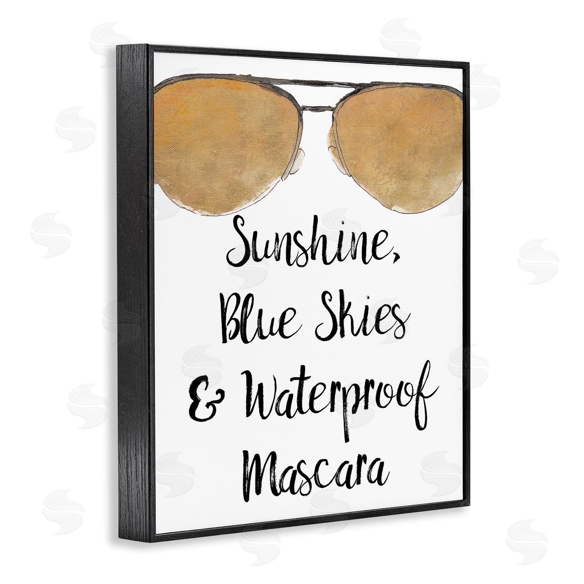 Fun Mascara Phrase Black Frame Print Wall Art, Home Decor by Lanie Loreth