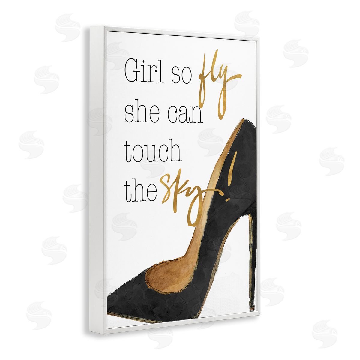 Touch The Sky Phrase White Frame Print Wall Art, Home Decor by Lanie Loreth