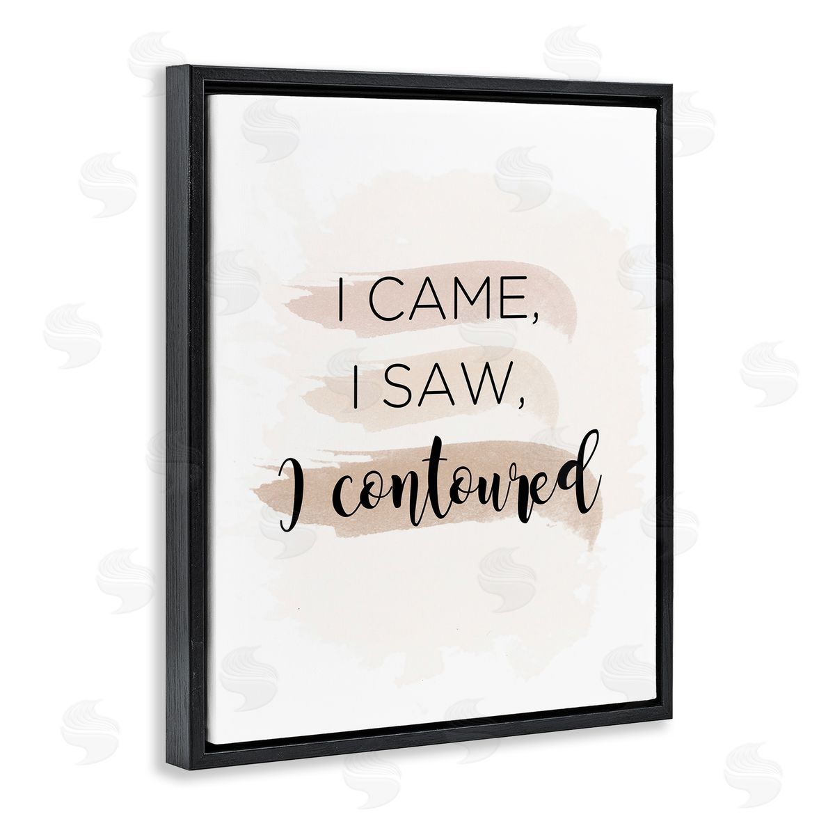 Came Saw Contoured Black Floating Frame Canvas Wall Art, Home Decor by Anna Quach