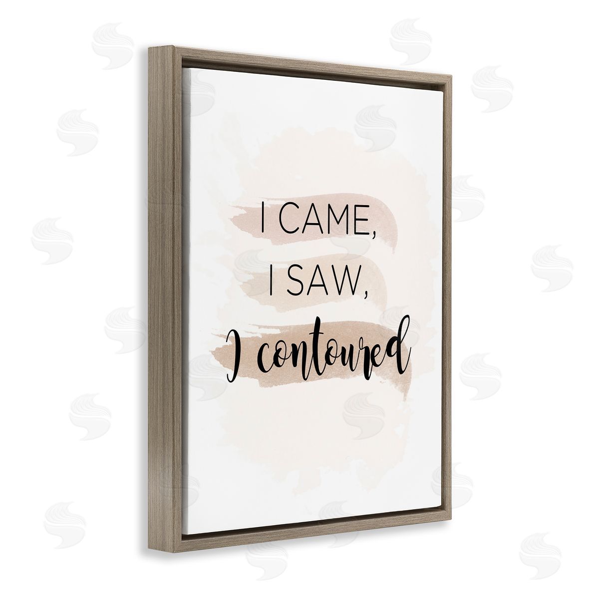Came Saw Contoured Brown Floating Frame Canvas Wall Art, Home Decor by Anna Quach