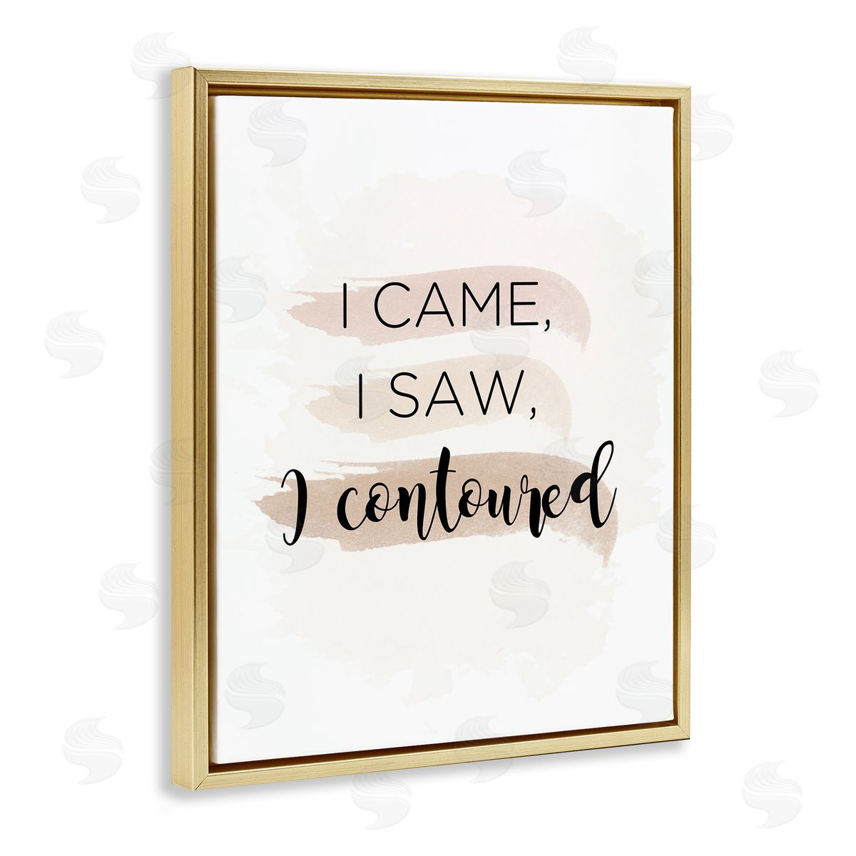 Came Saw Contoured Gold Floating Frame Canvas Wall Art, Home Decor by Anna Quach