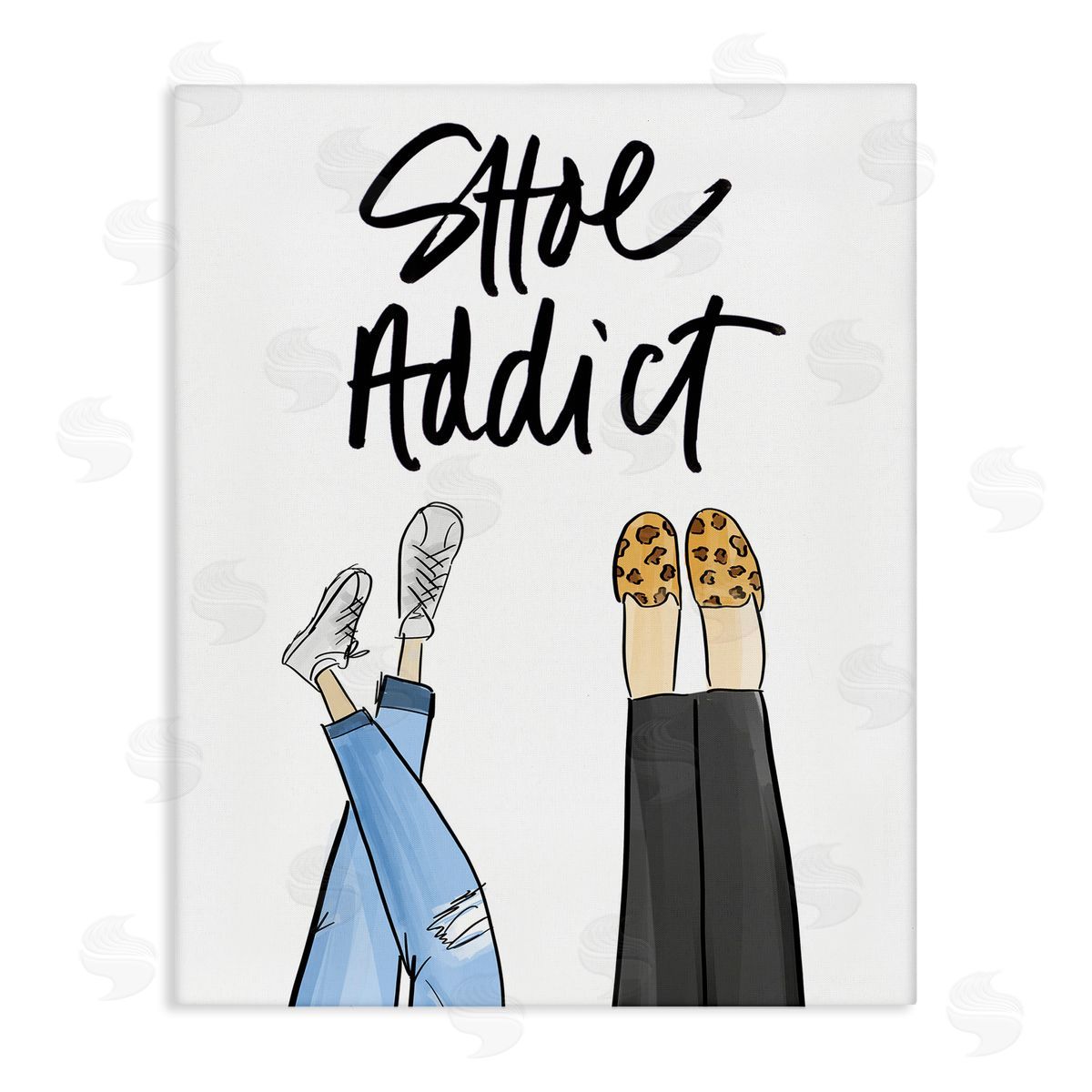 Shoe Addict Phrase Canvas Wall Art, Home Decor by Anna Quach