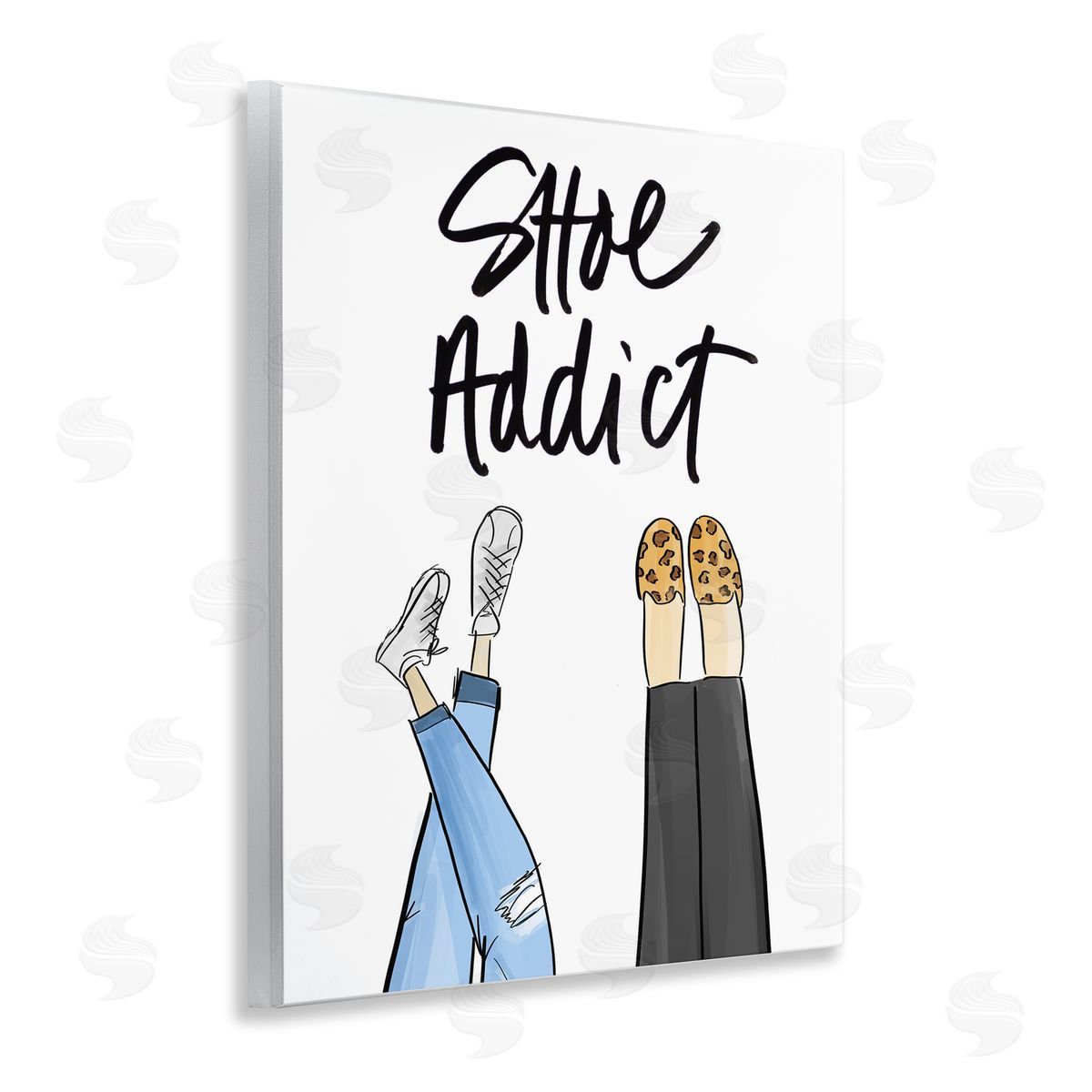 Shoe Addict Phrase Wood Plaque Wall Art, Home Decor by Anna Quach