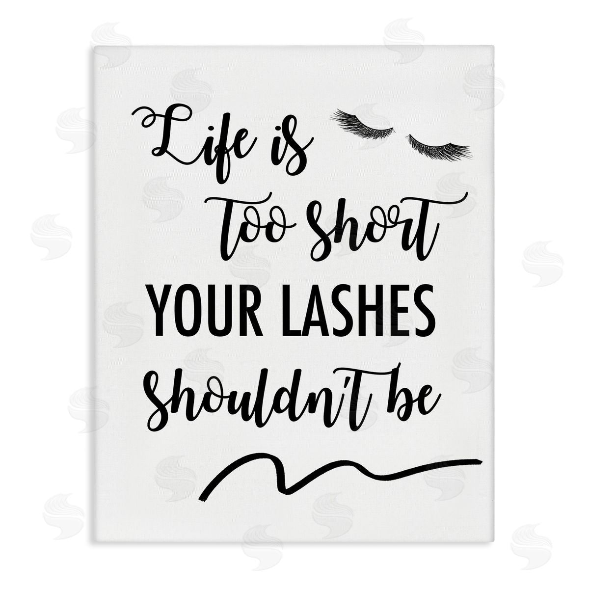 Fun Lashes Phrase Canvas Wall Art, Home Decor by Anna Quach